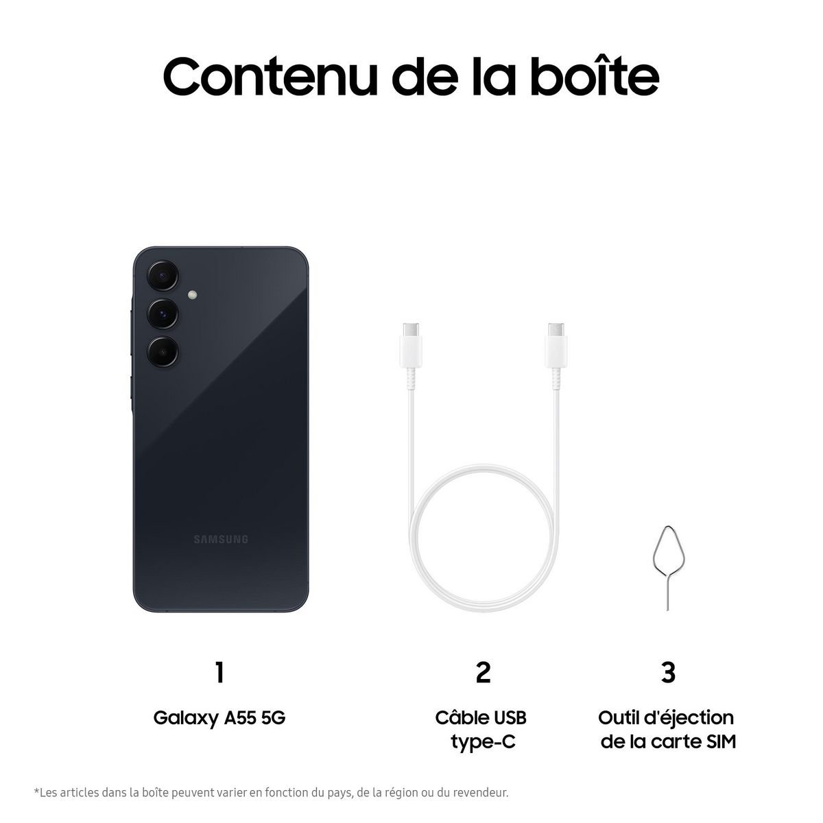 SAMSUNG Galaxy A55 5G 128Go - Bleu nuit