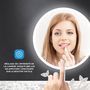 Voir la diapositive 6 : YOGHI Miroir de table LED avec porte-bijoux MIZO - Blanc