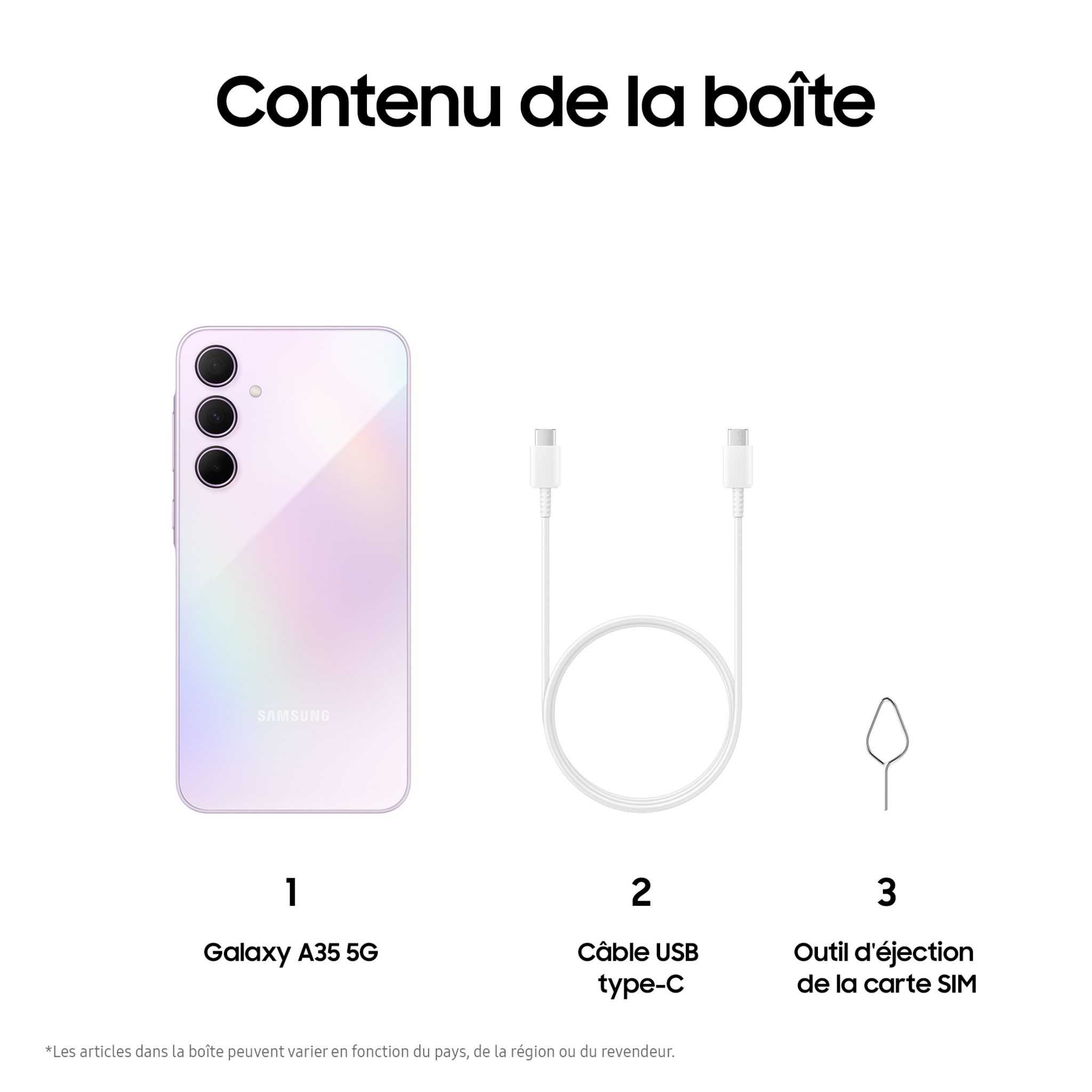 Voir la diapositive 6 : SAMSUNG Galaxy A35 5G 128Go - Lilas