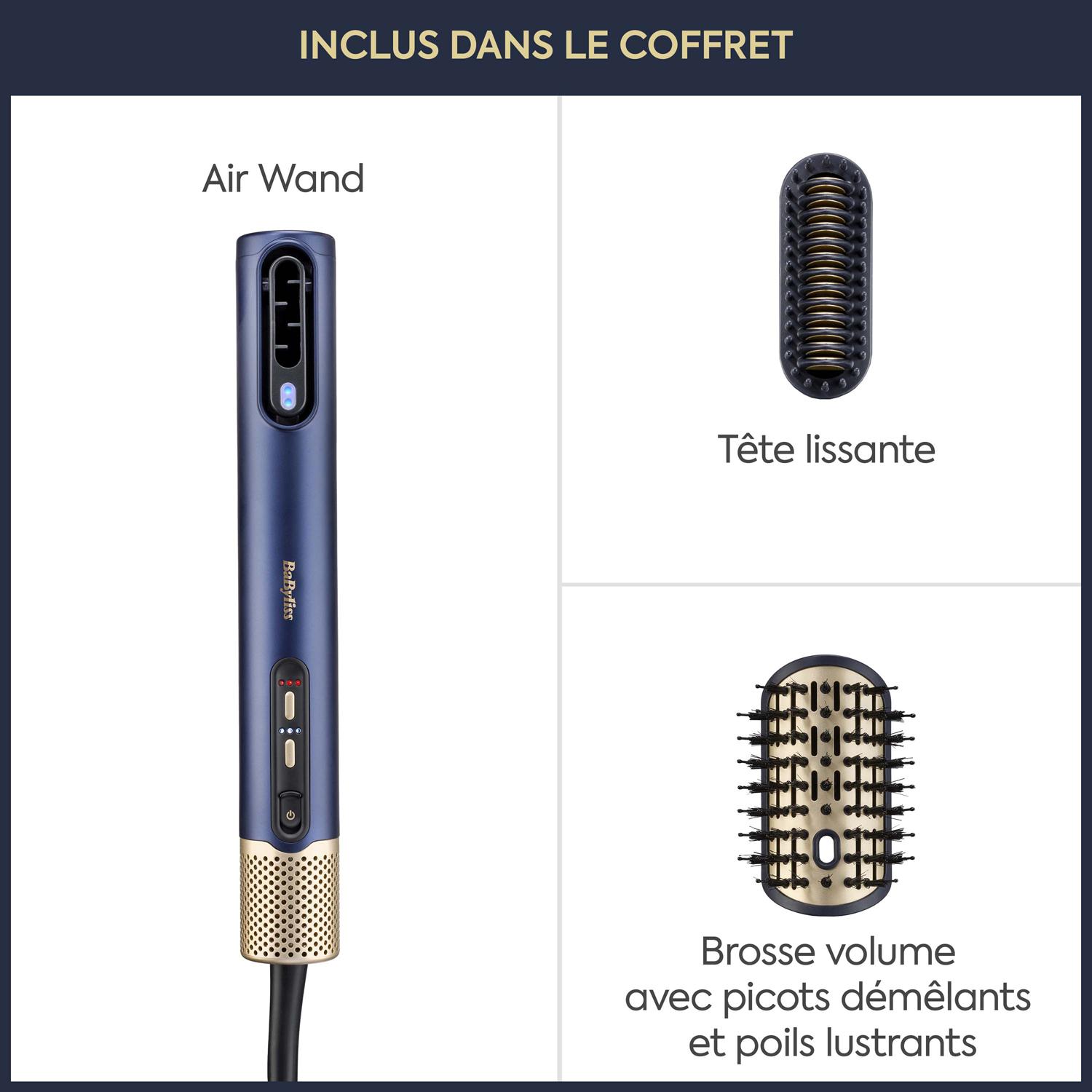 Voir la diapositive 9 : BABYLISS Multistyler Air Wand AS6550E - Bleu