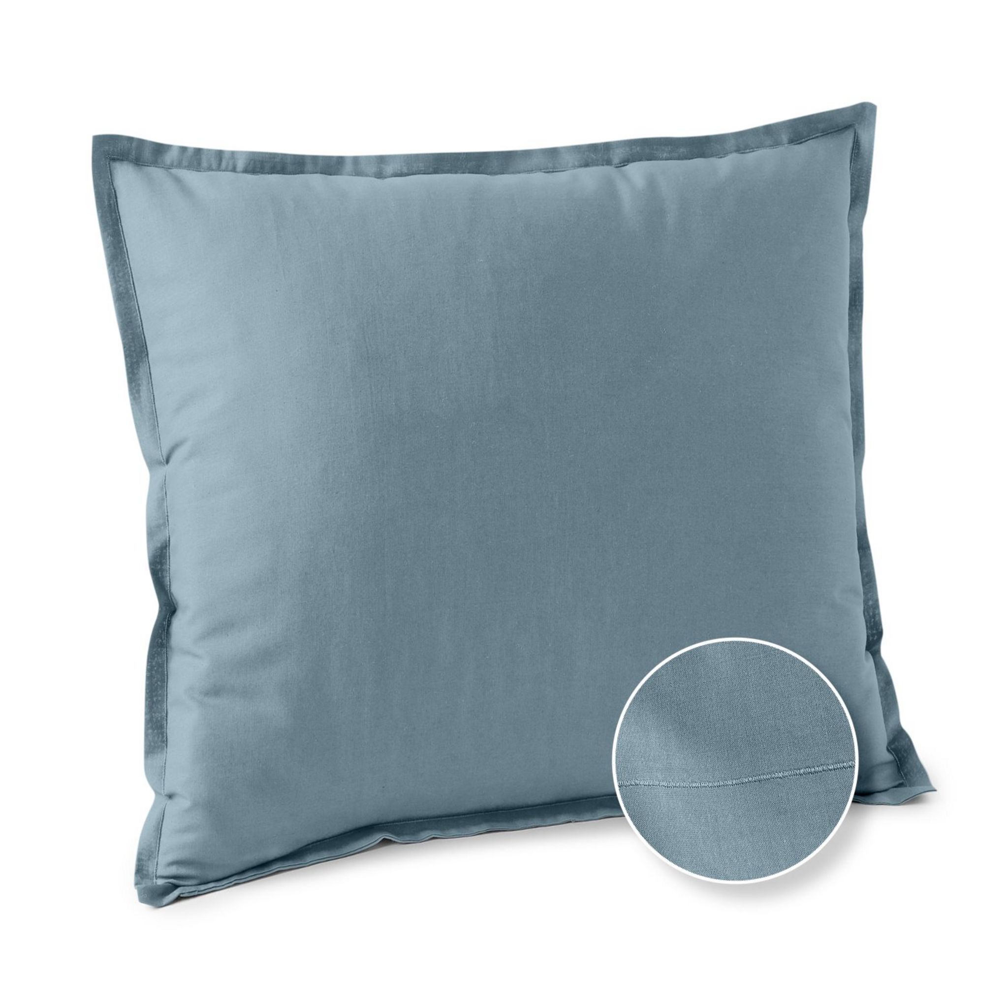 ACTUEL Taie d'oreiller en coton 57 fils. Coloris disponibles : Blanc, Vert, Rouge, Gris