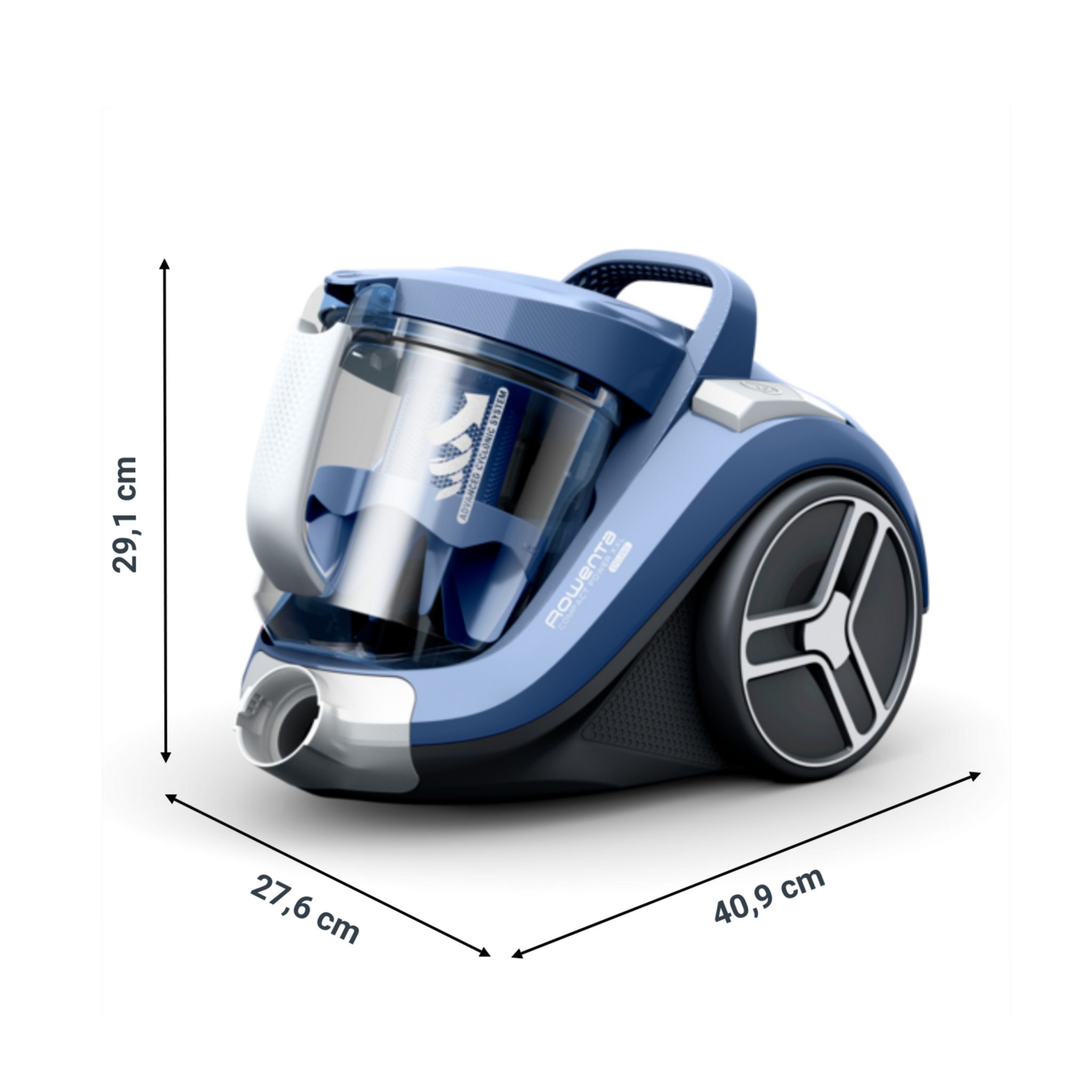 Voir la diapositive 3 : ROWENTA Aspirateur traîneau sans sac RO4B21EA - Bleu