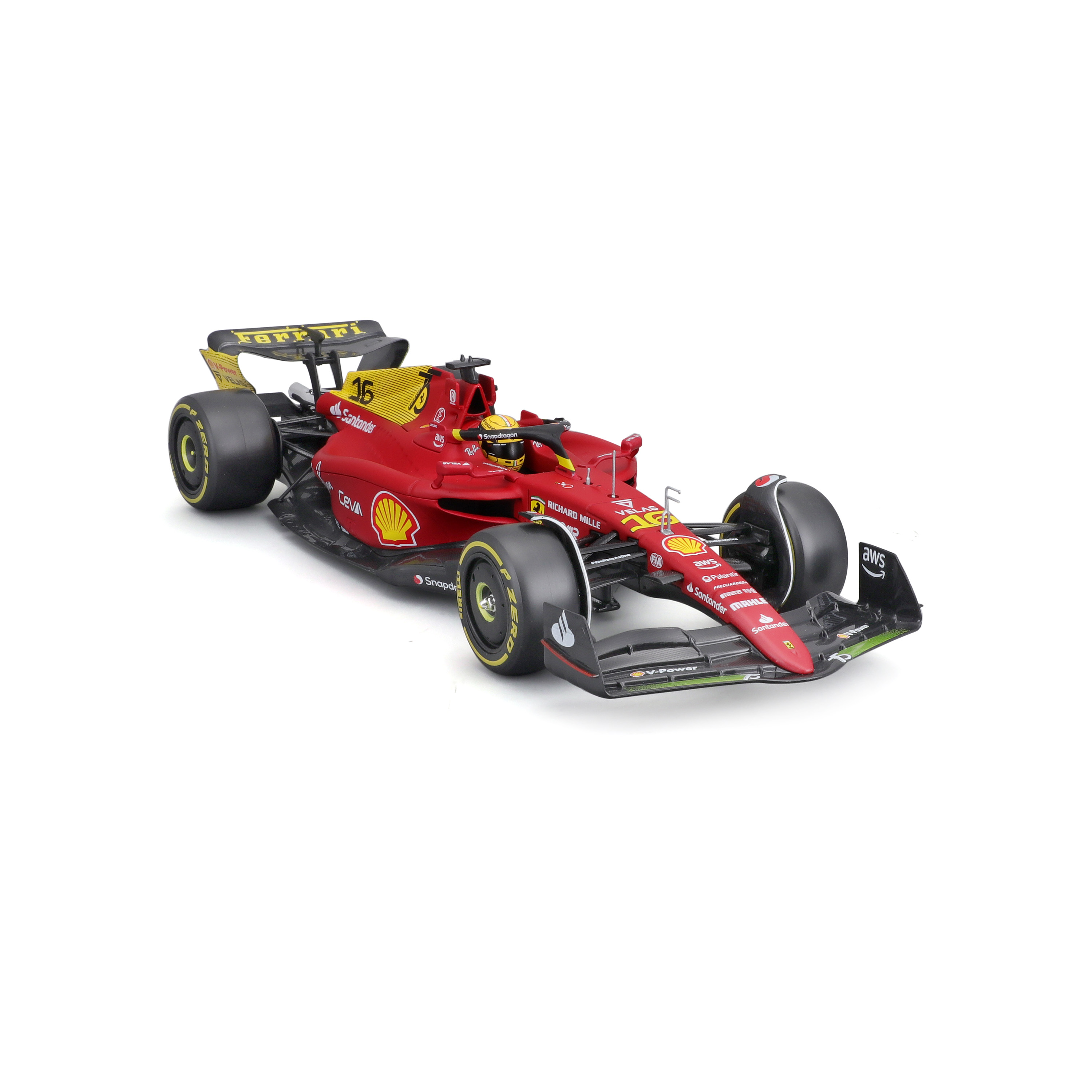 Voir la diapositive 3 : BBURAGO Voiture Ferrari SF Italian GP Monza de Charles Leclerc - échelle 1/24ème