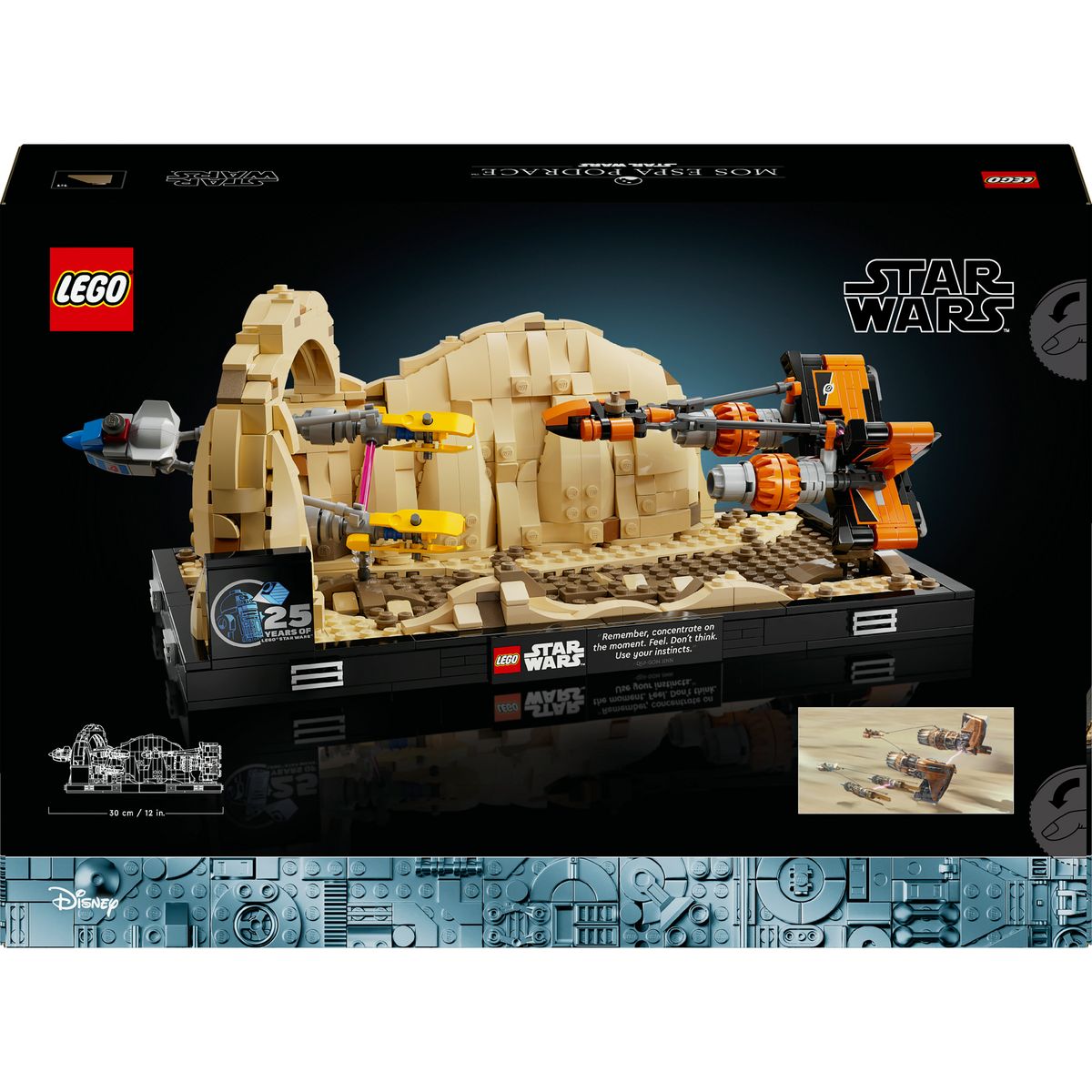 LEGO Star Wars 75380 - La Menace Fantôme Diorama de la Course de Podracers de Mos Espa - Maquette à Construire - Set de Collection à Offrir aux Adultes - Inclut le Podracer d'Anakin Skywalker