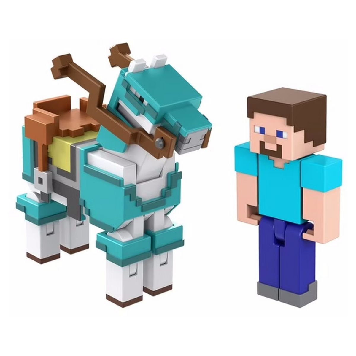 MATTEL Figurine Steve et son cheval en diamant Minecraft