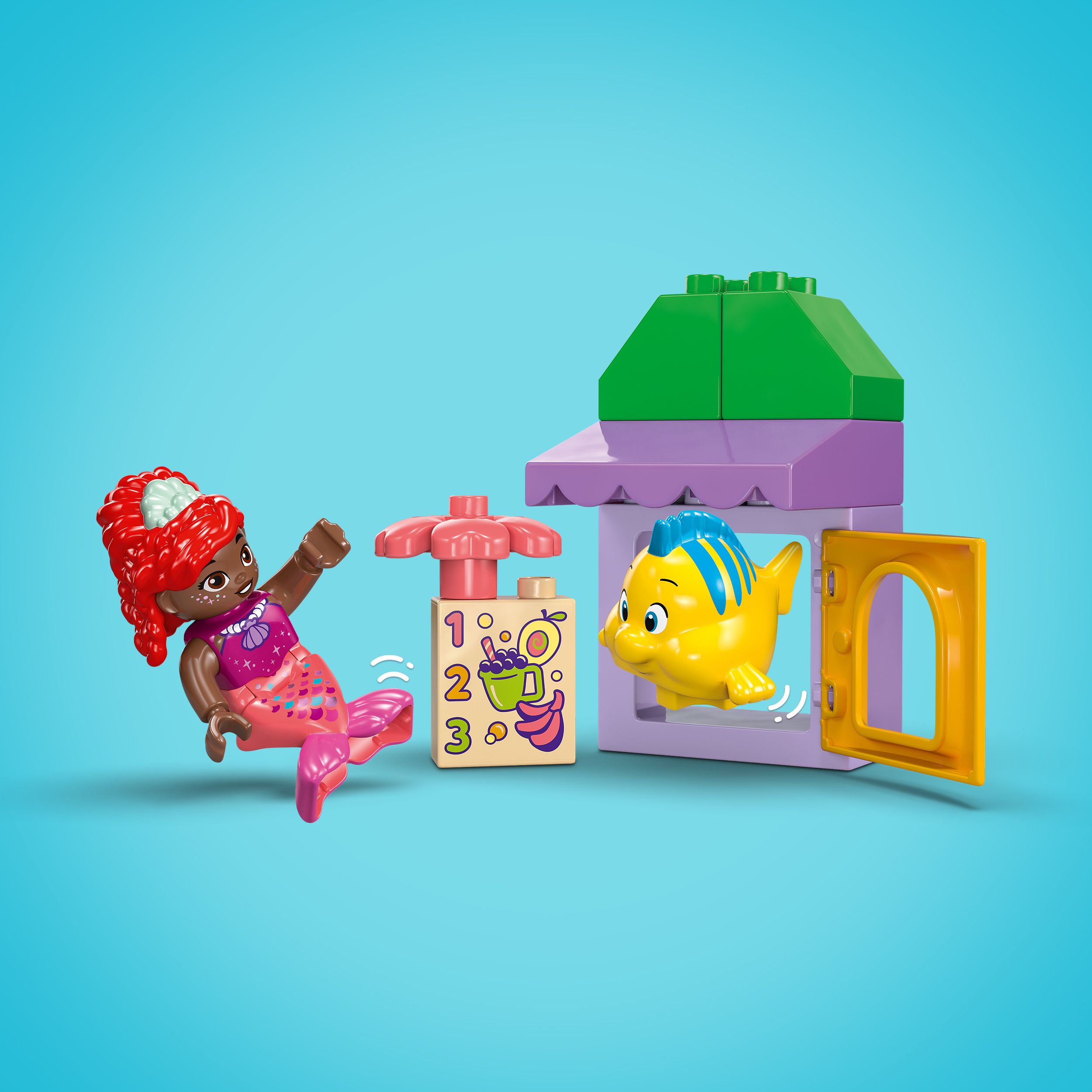Voir la diapositive 4 : LEGO DUPLO 10420 - Le Stand de Café d'Ariel et de Polochon - Set Briques de Construction La Petite Sirène