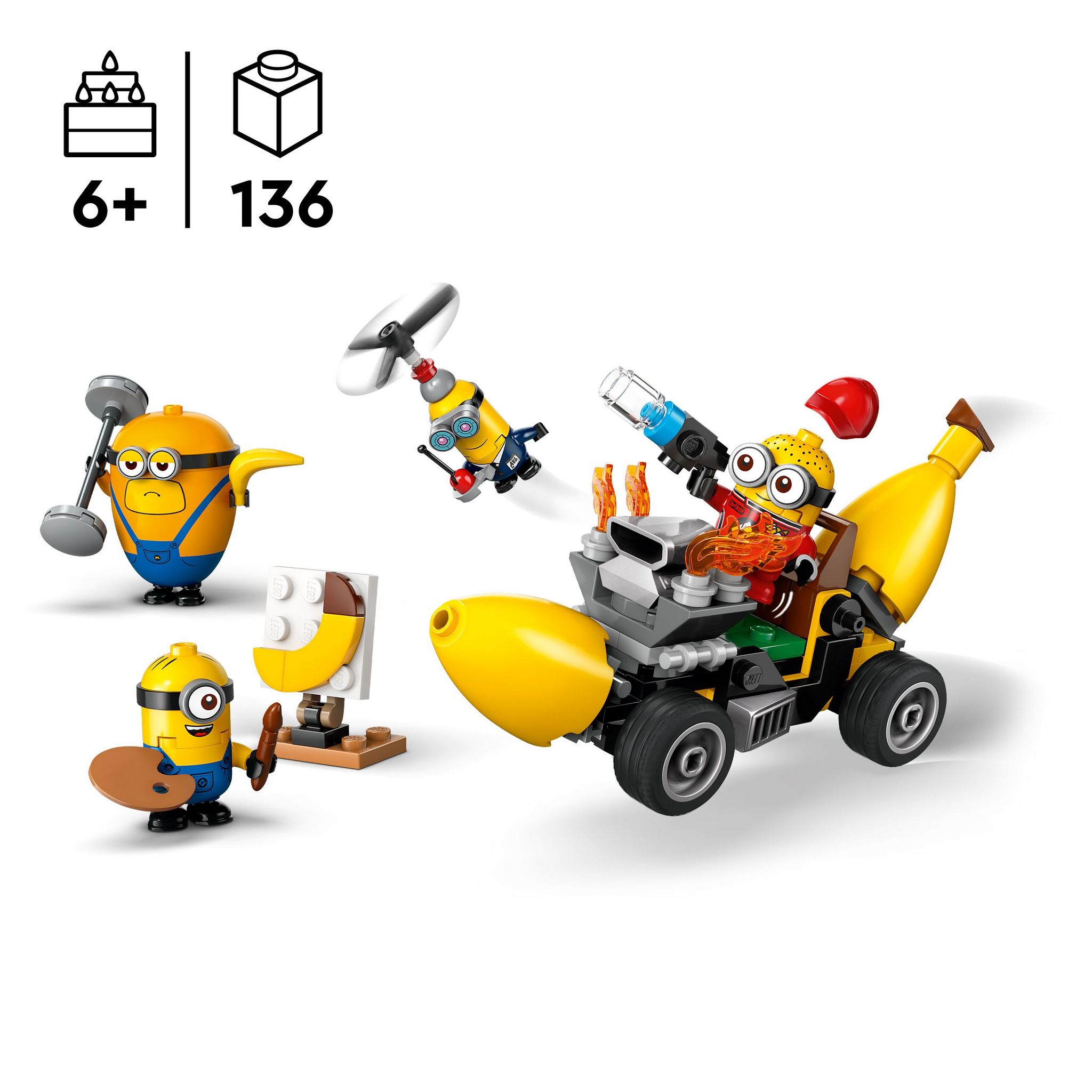 Voir la diapositive 3 : LEGO Minions 75580 - Banana Car
