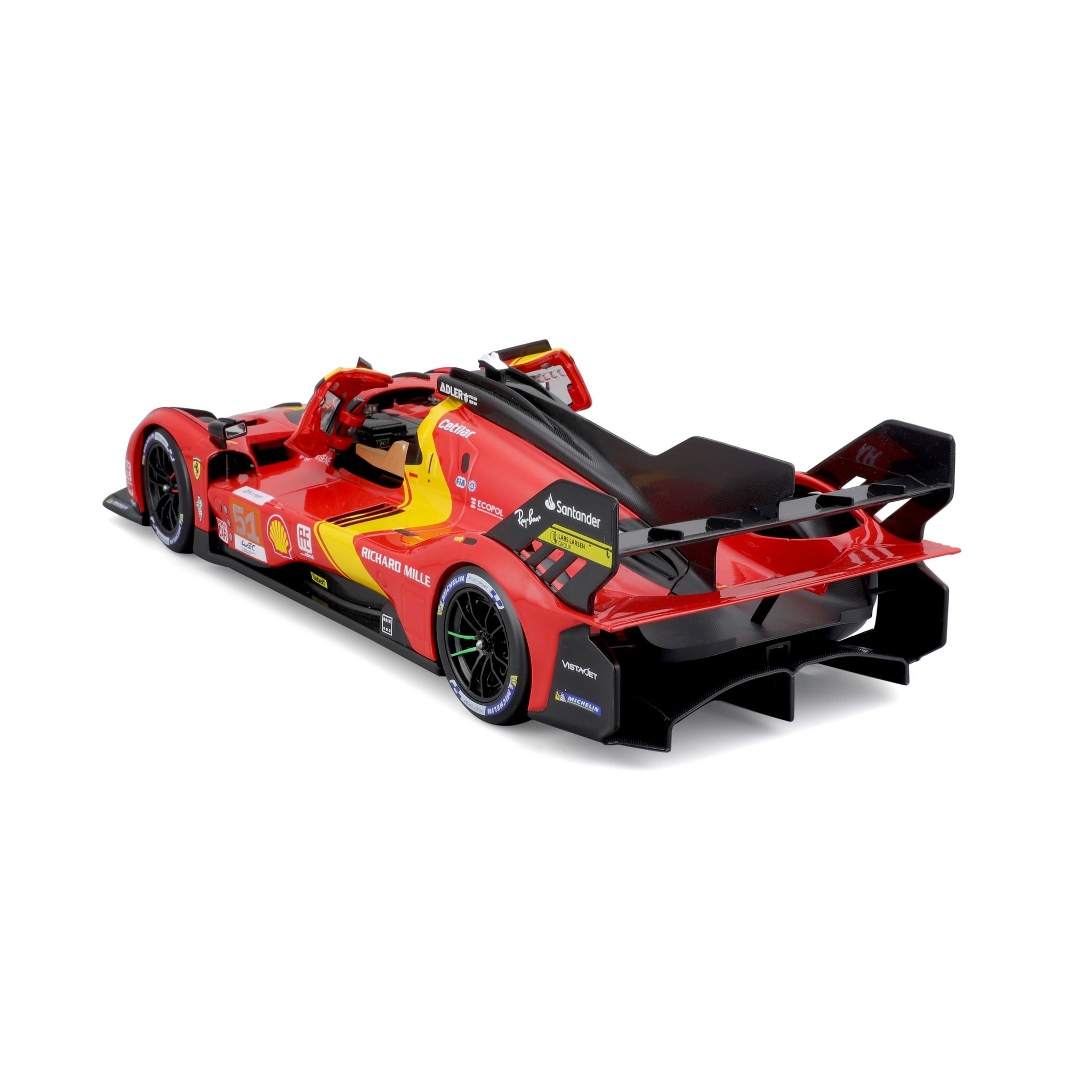 Voir la diapositive 3 : BBURAGO Voiture Ferrari 499P LMH 2023 - échelle 1/18ème - Rouge