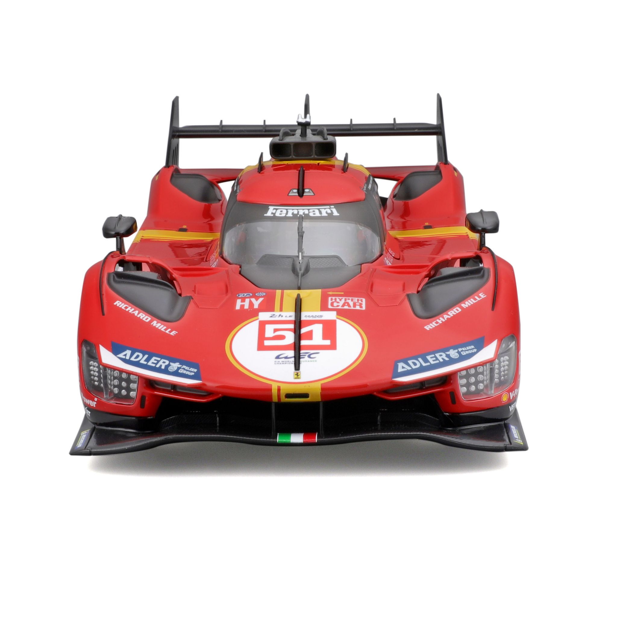 Voir la diapositive 4 : BBURAGO Voiture Ferrari 499P LMH 2023 - échelle 1/18ème - Rouge