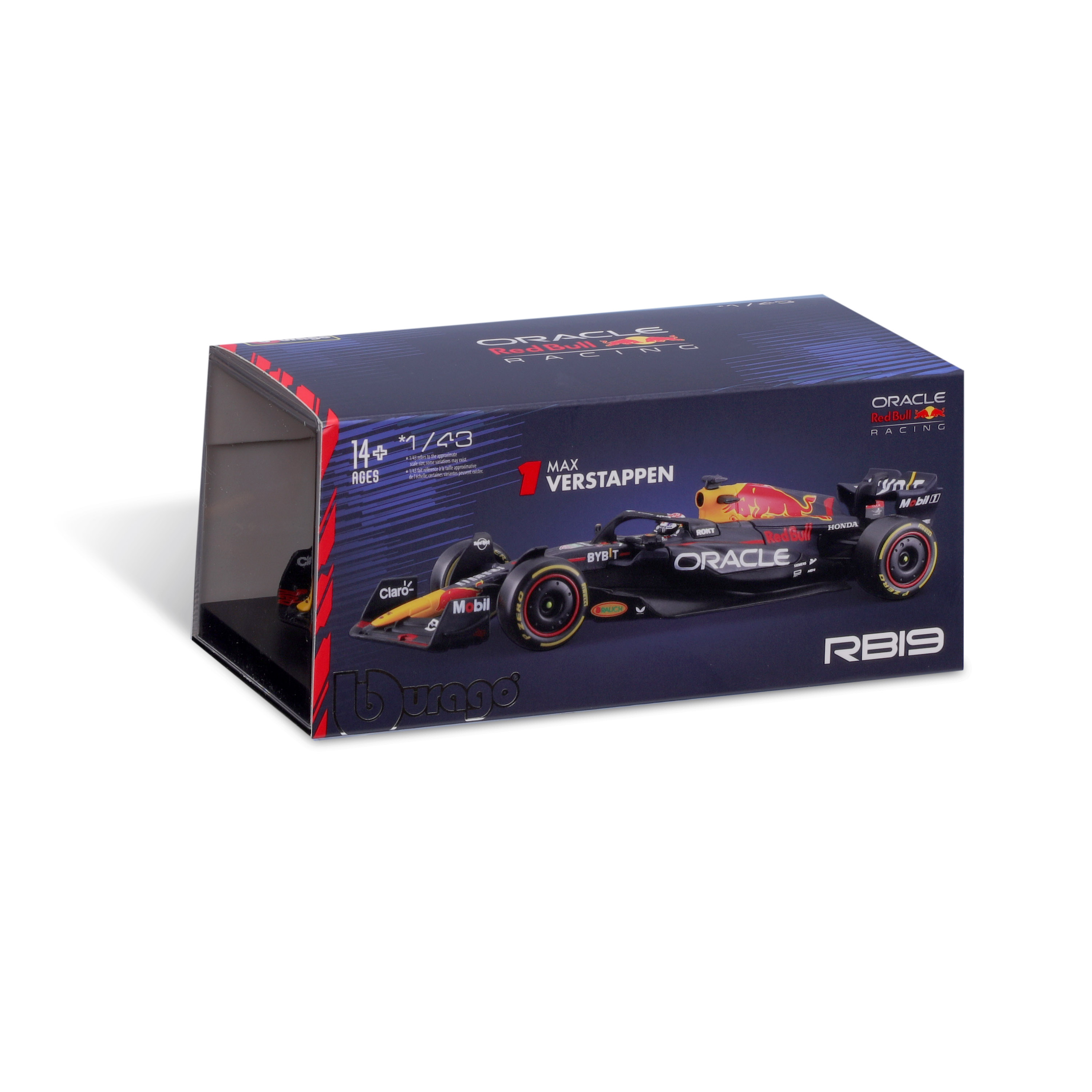Voir la diapositive 2 : BBURAGO Voiture Redbull Honda RB18 2023 de max Verstappen - échelle 1/43ème