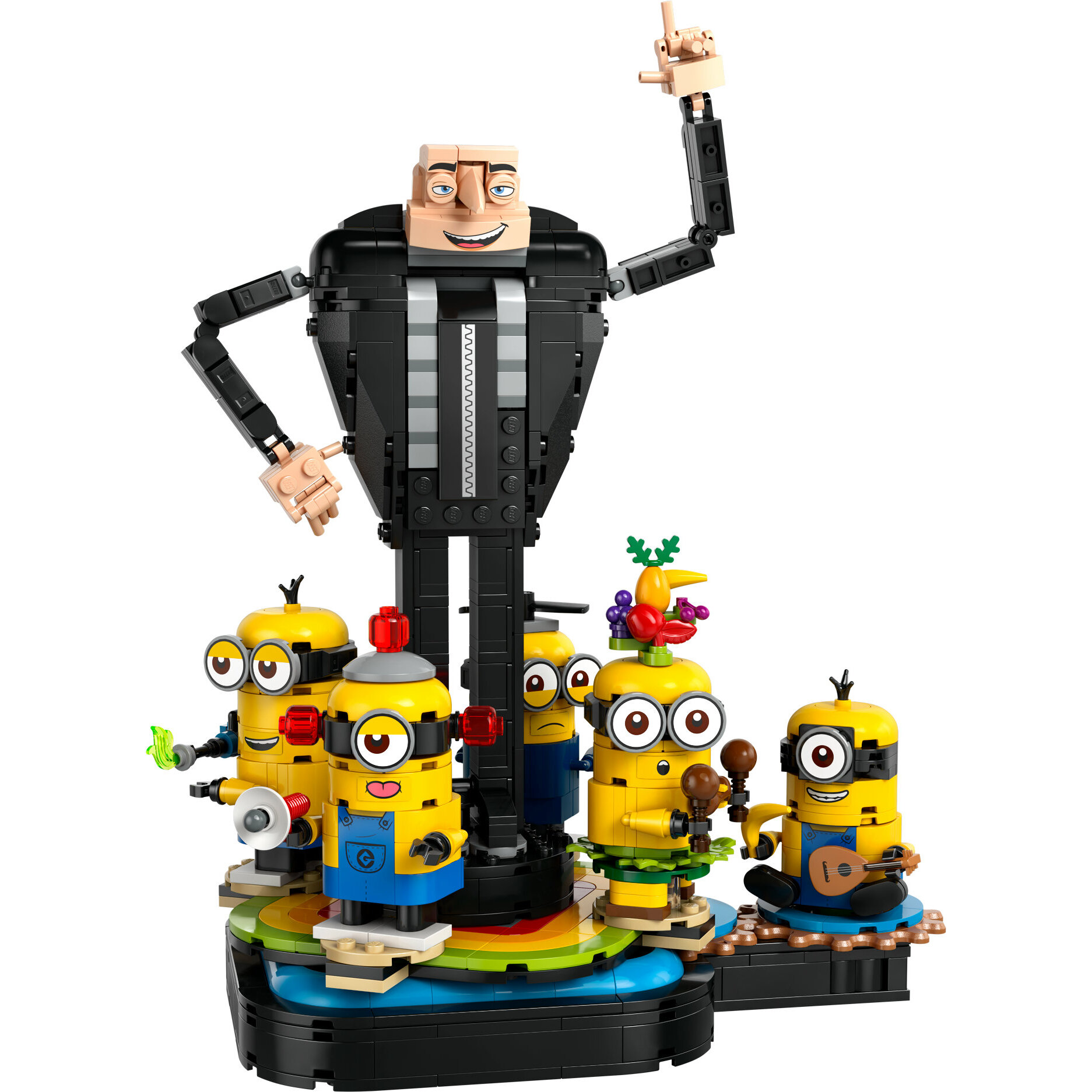 Voir la diapositive 2 : LEGO Minions 75582 - Brick-Built Gru et les Minions