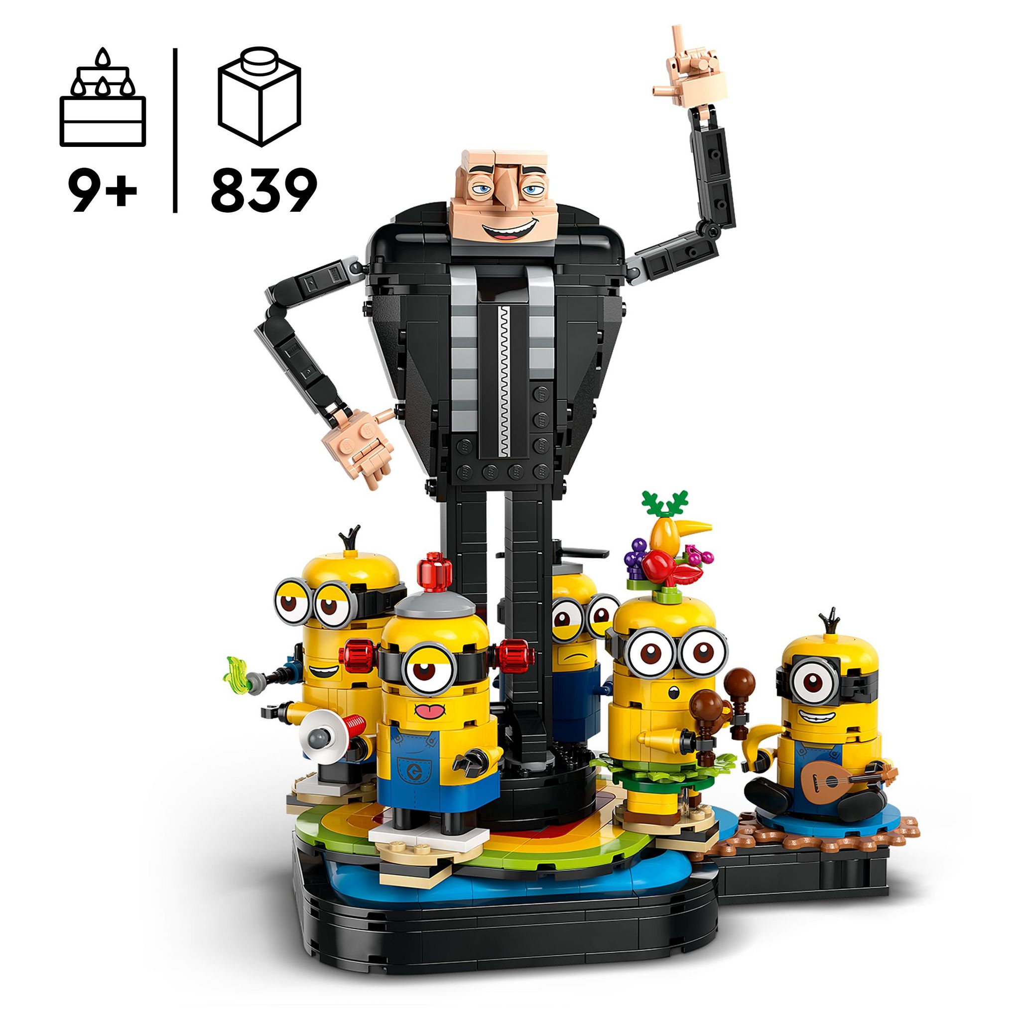 Voir la diapositive 4 : LEGO Minions 75582 - Brick-Built Gru et les Minions