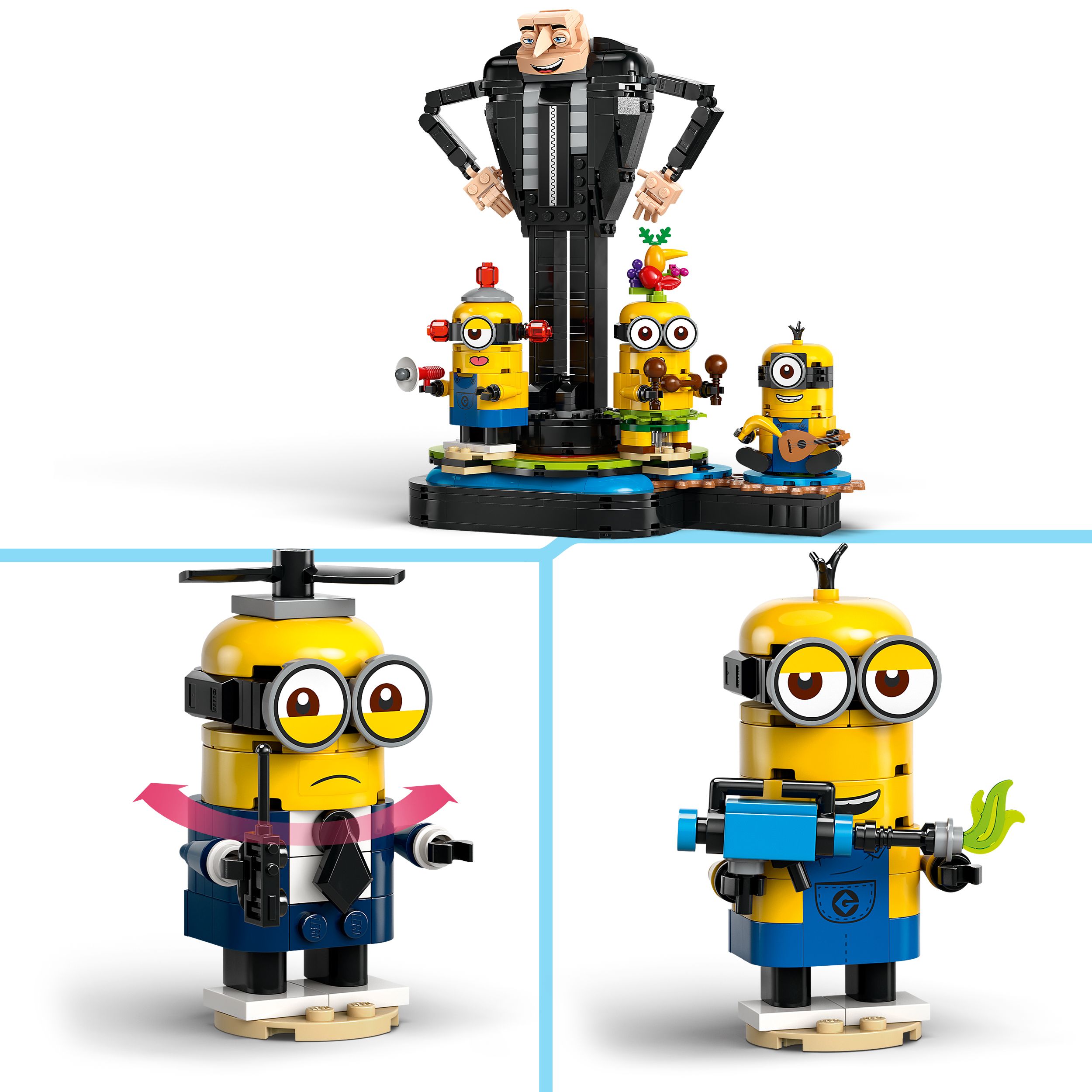 Voir la diapositive 5 : LEGO Minions 75582 - Brick-Built Gru et les Minions