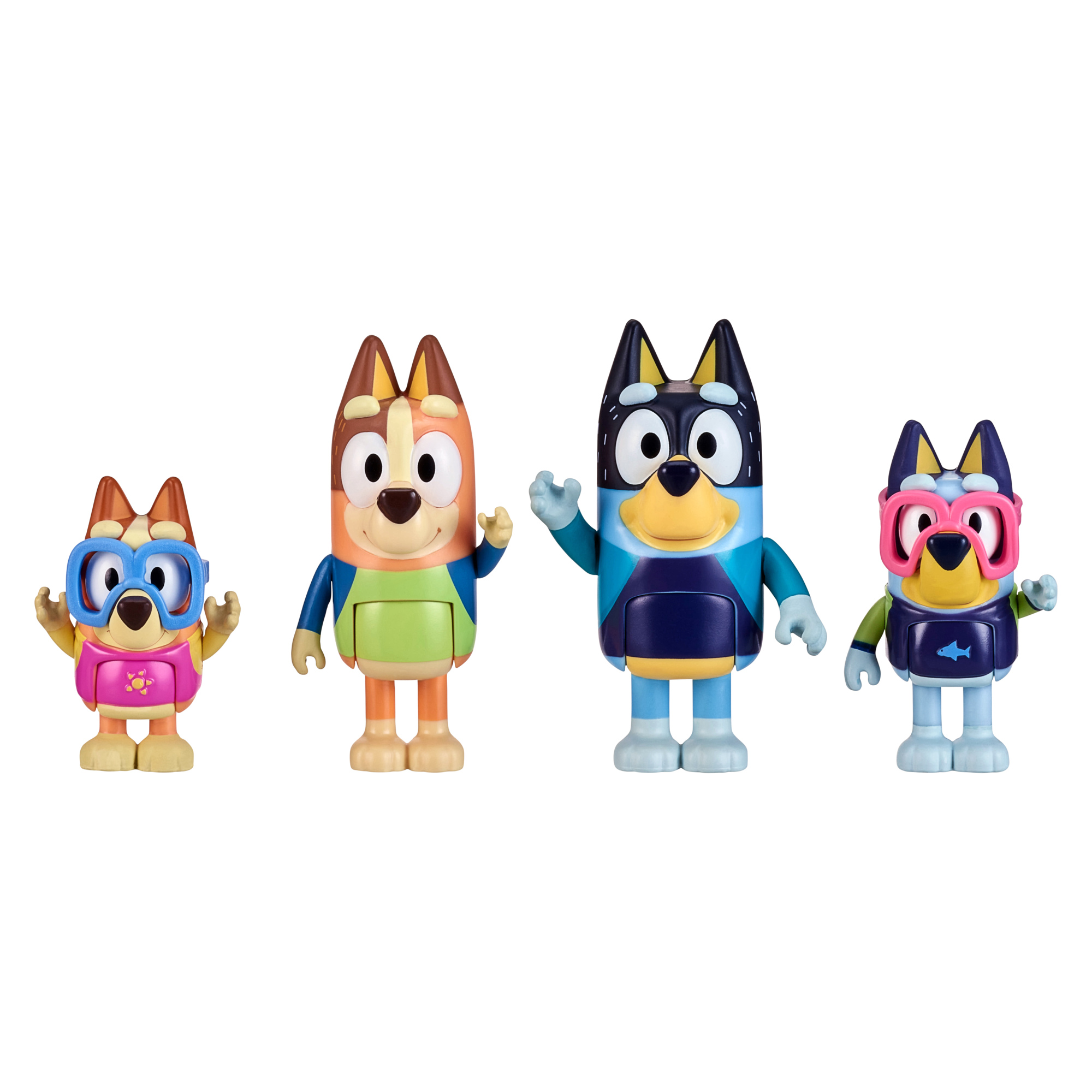 Voir la diapositive 4 : MOOSE Figurines x4 La Famille Bluey à la Plage
