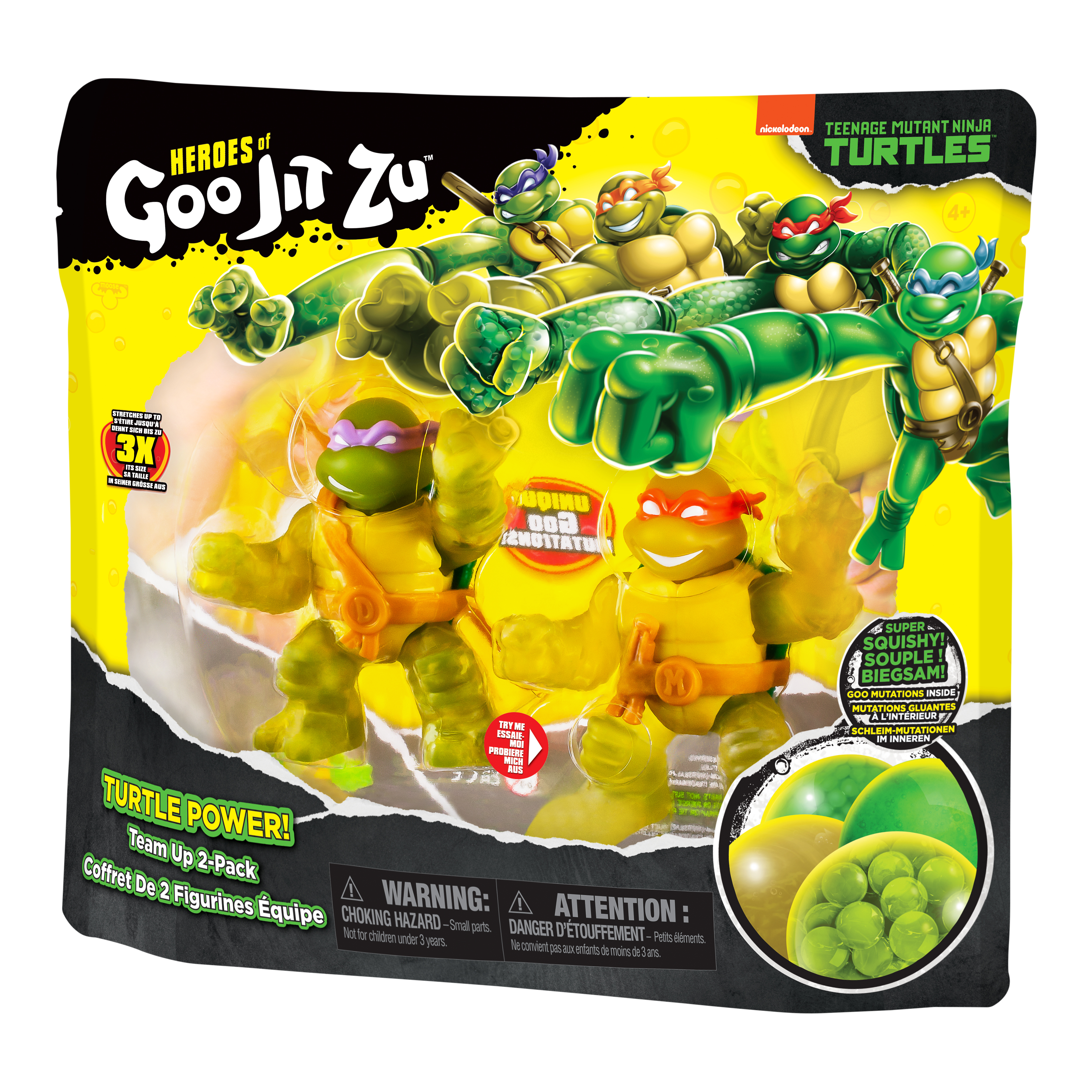 Voir la diapositive 3 : MOOSE Pack figurines X2 Goo Jit Zu Tortues Ninja Donatello et Michelangelo