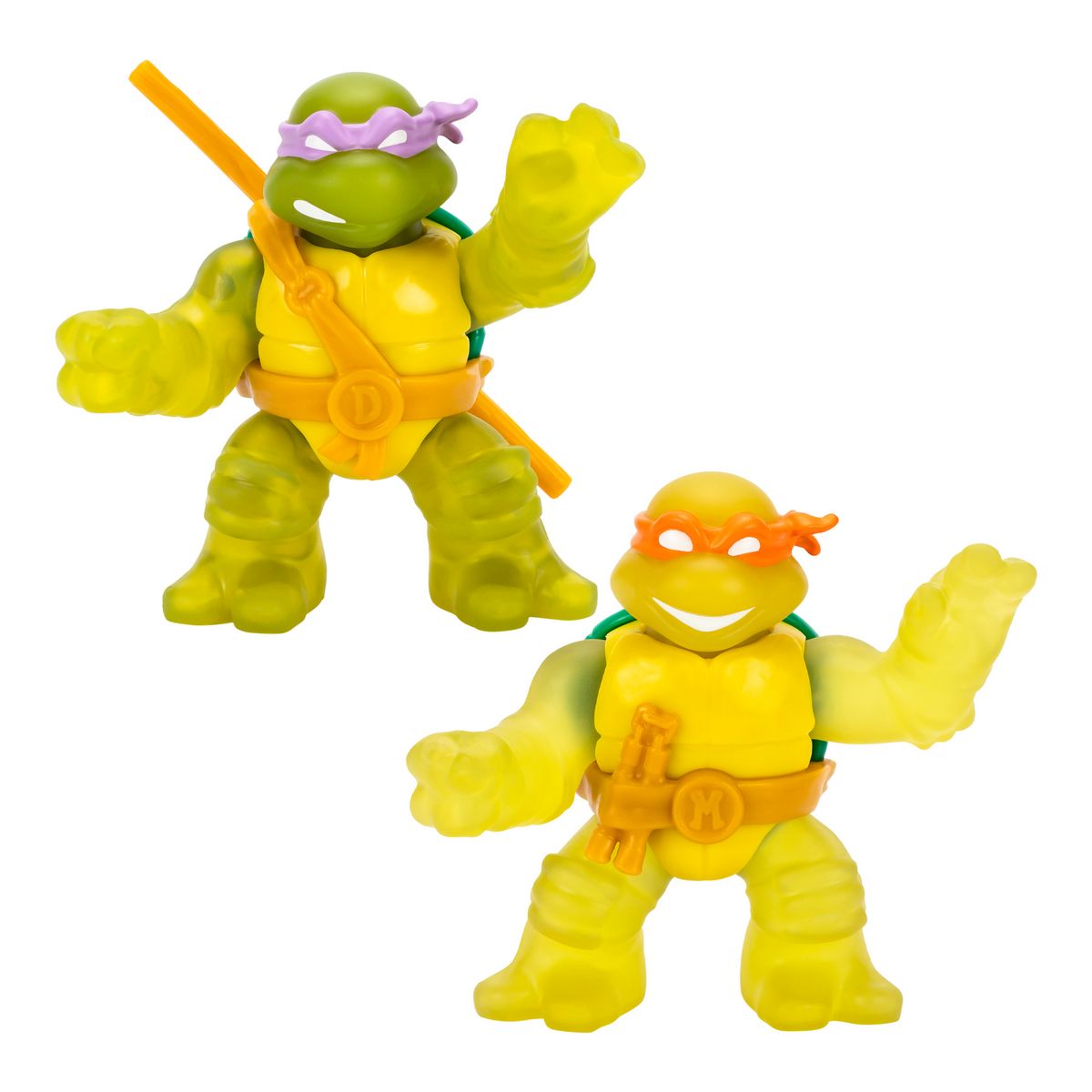 MOOSE Pack figurines X2 Goo Jit Zu Tortues Ninja Donatello et Michelangelo