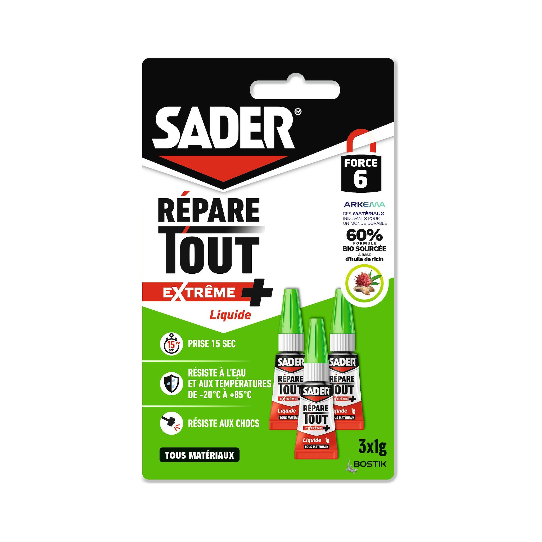 SADER Colle repare tout extreme + 3x1g liquide