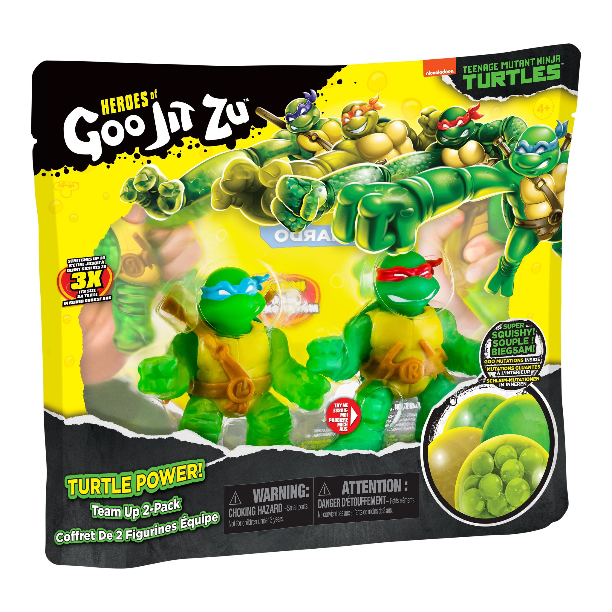 Voir la diapositive 2 : MOOSE Pack figurines X2 Goo Jit Zu Tortues Ninja Leonardo et Raphael