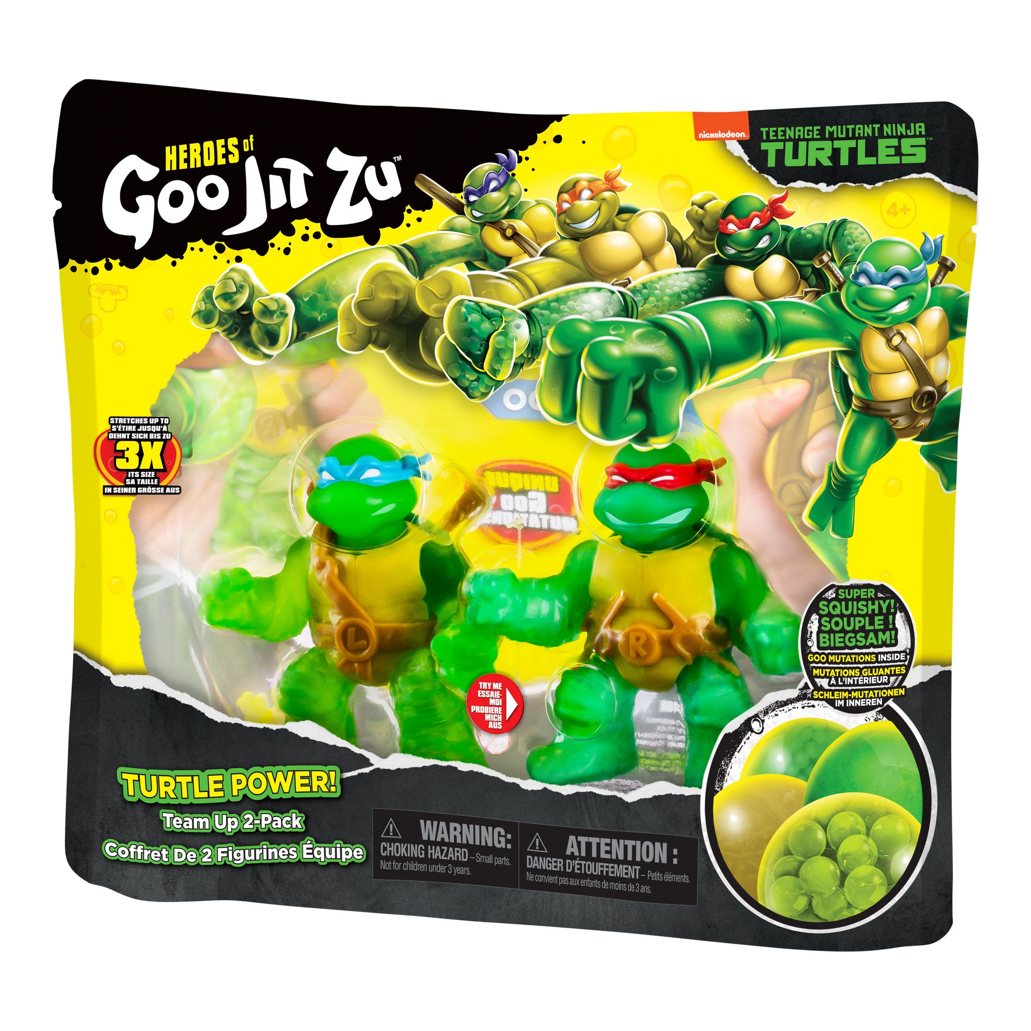Voir la diapositive 3 : MOOSE Pack figurines X2 Goo Jit Zu Tortues Ninja Leonardo et Raphael