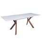 Voir la diapositive 2 : Table de séjour salle à manger extensible céramique effet marbre blanc L140/200 cm CARLO