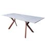 Voir la diapositive 5 : Table de séjour salle à manger extensible céramique effet marbre blanc L140/200 cm CARLO
