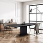 Voir la diapositive 1 : Table de séjour salle à manger extensible céramique effet marbre noir L160/200 cm GIULIA
