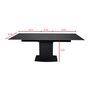 Voir la diapositive 2 : Table de séjour salle à manger extensible céramique effet marbre noir L160/200 cm GIULIA