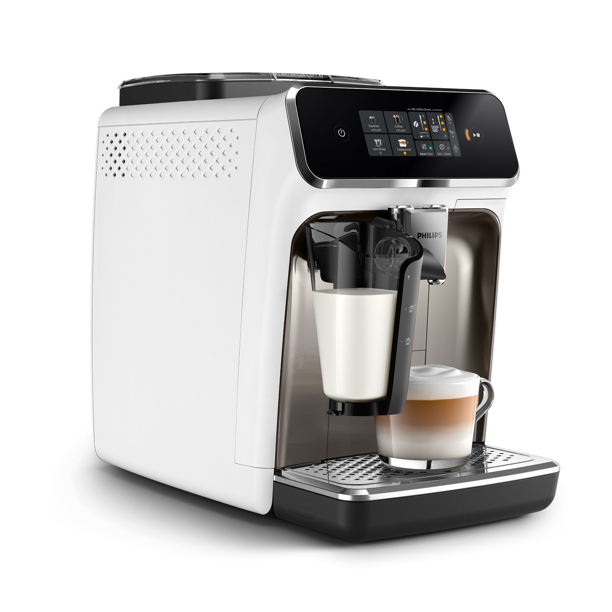 Voir la diapositive 3 : PHILIPS Machine à espresso automatique EP2333/40 - Chrome blanc