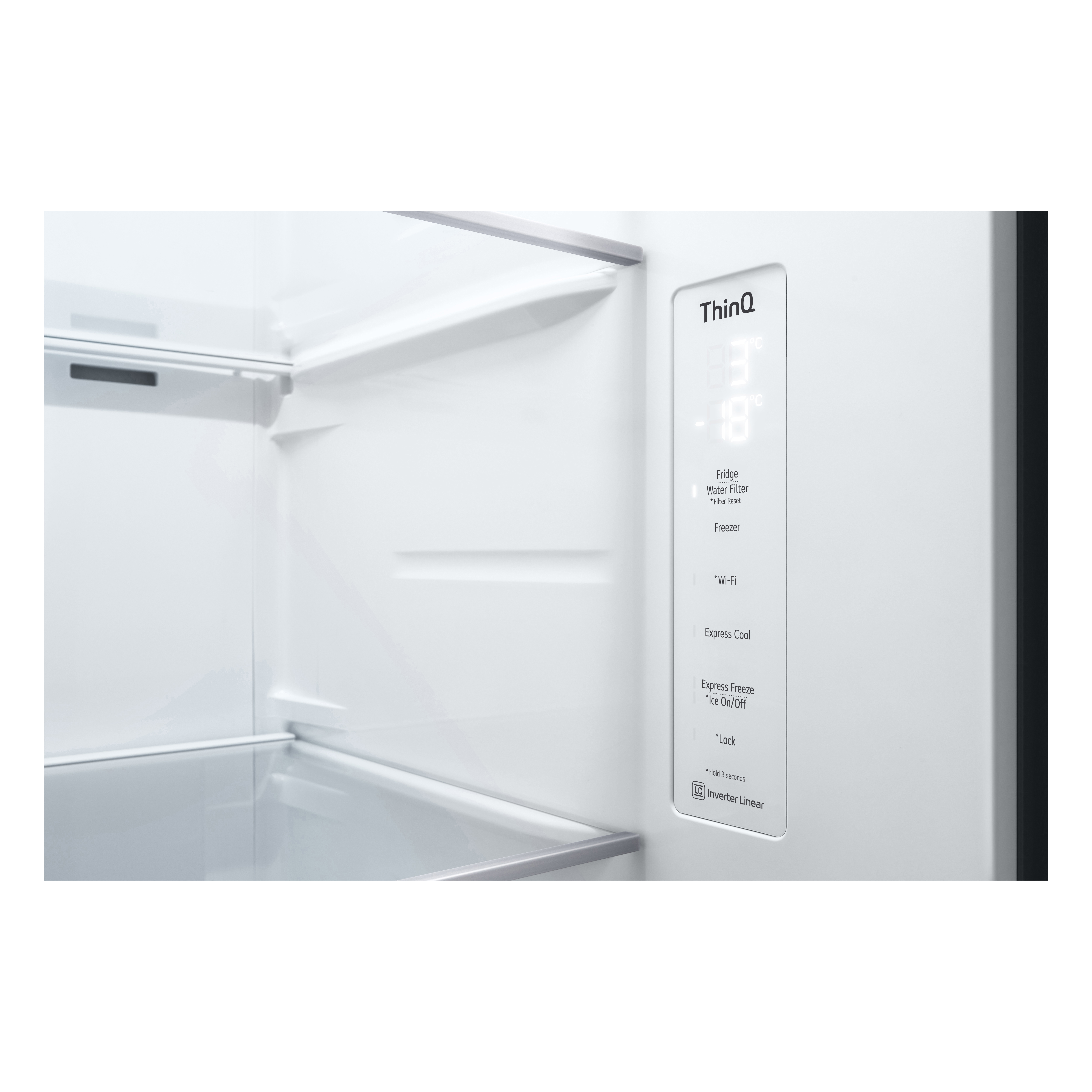 Voir la diapositive 6 : LG Réfrigérateur américain GSGV80PYLD, 635 L, Froid ventilé No Frost, D