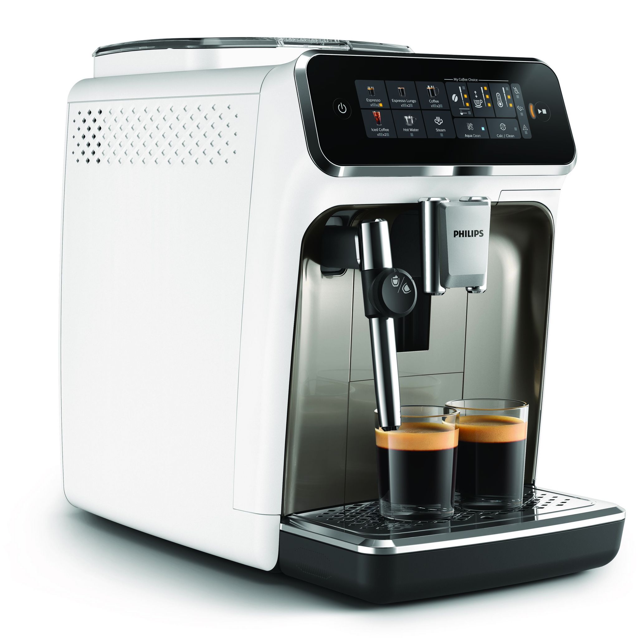 Voir la diapositive 2 : PHILIPS Machine à espresso automatique EP3323/90 - Chrome blanc