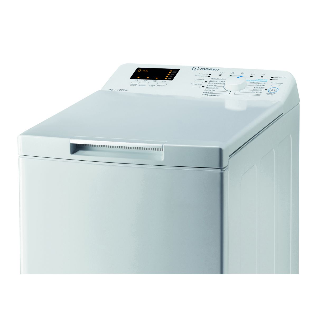 INDESIT Lave linge top BTWS72200FR/N, 7 kg, 1200 T/min, E