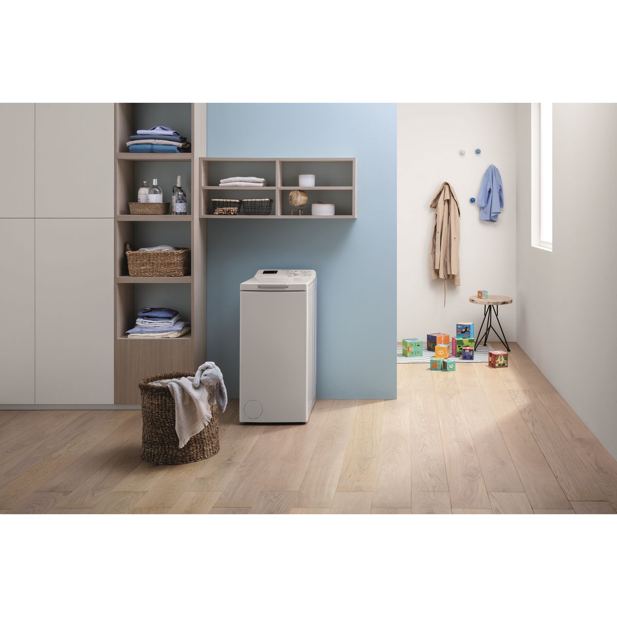 INDESIT Lave linge top BTWS72200FR/N, 7 kg, 1200 T/min, E