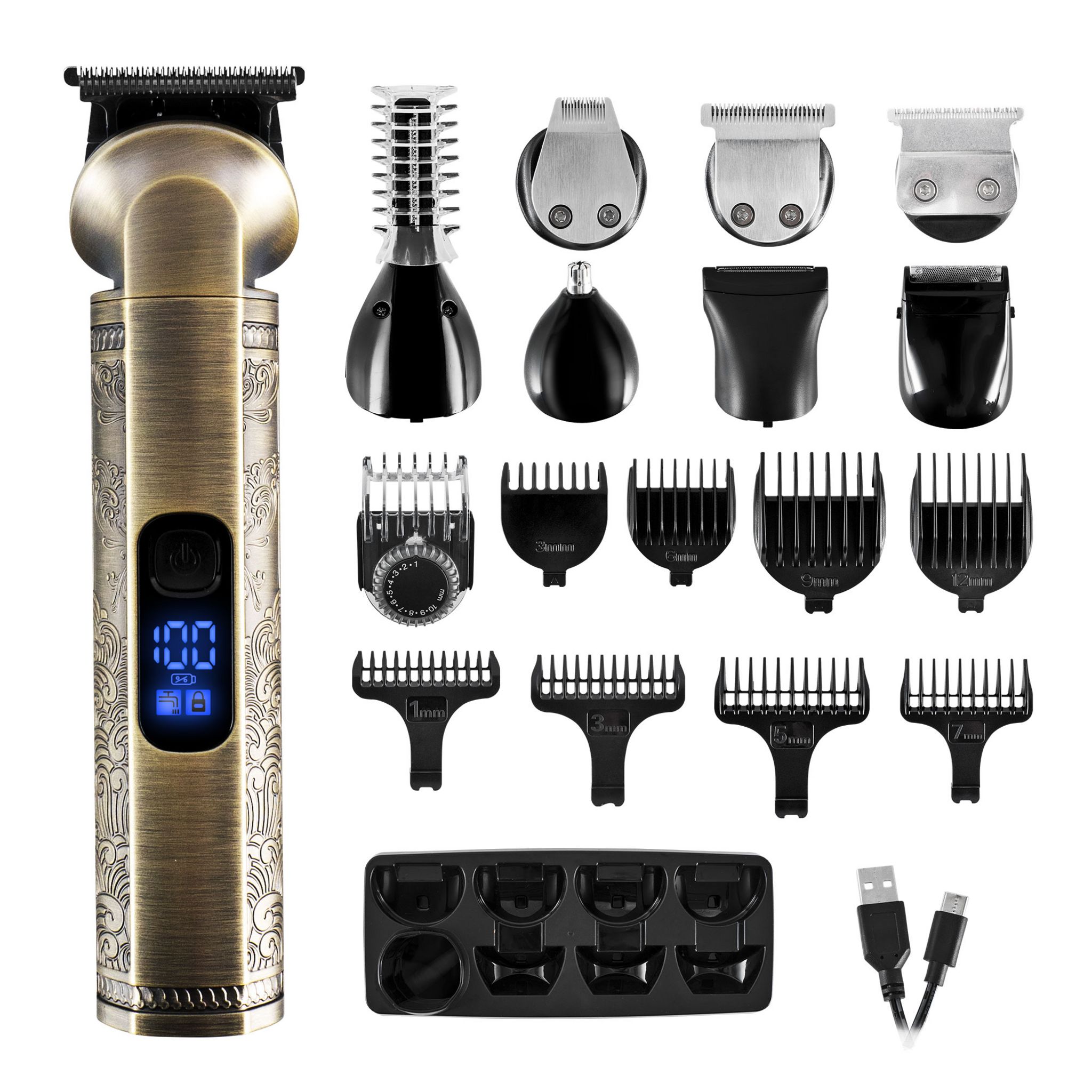 Voir la diapositive 4 : BECKER SHAVES & TRIMS Tondeuse multifonction 8 en 1 DAVIDSON - Or
