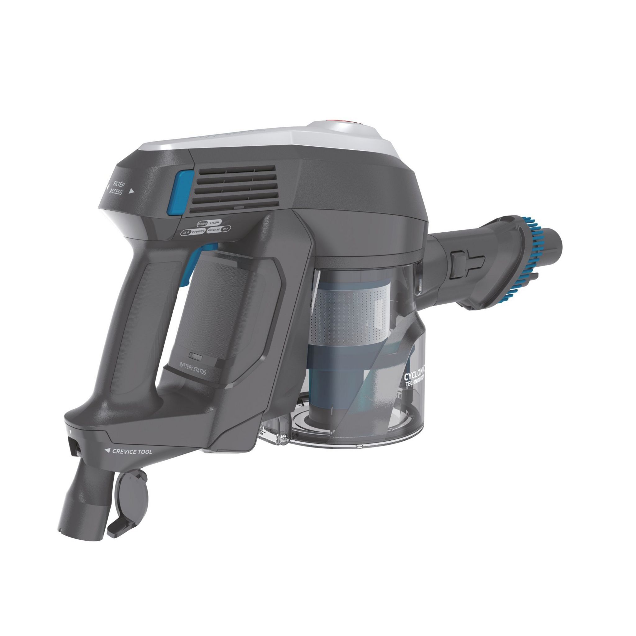 Voir la diapositive 6 : HOOVER Aspirateur balai HF122CAR - Bleu et gris