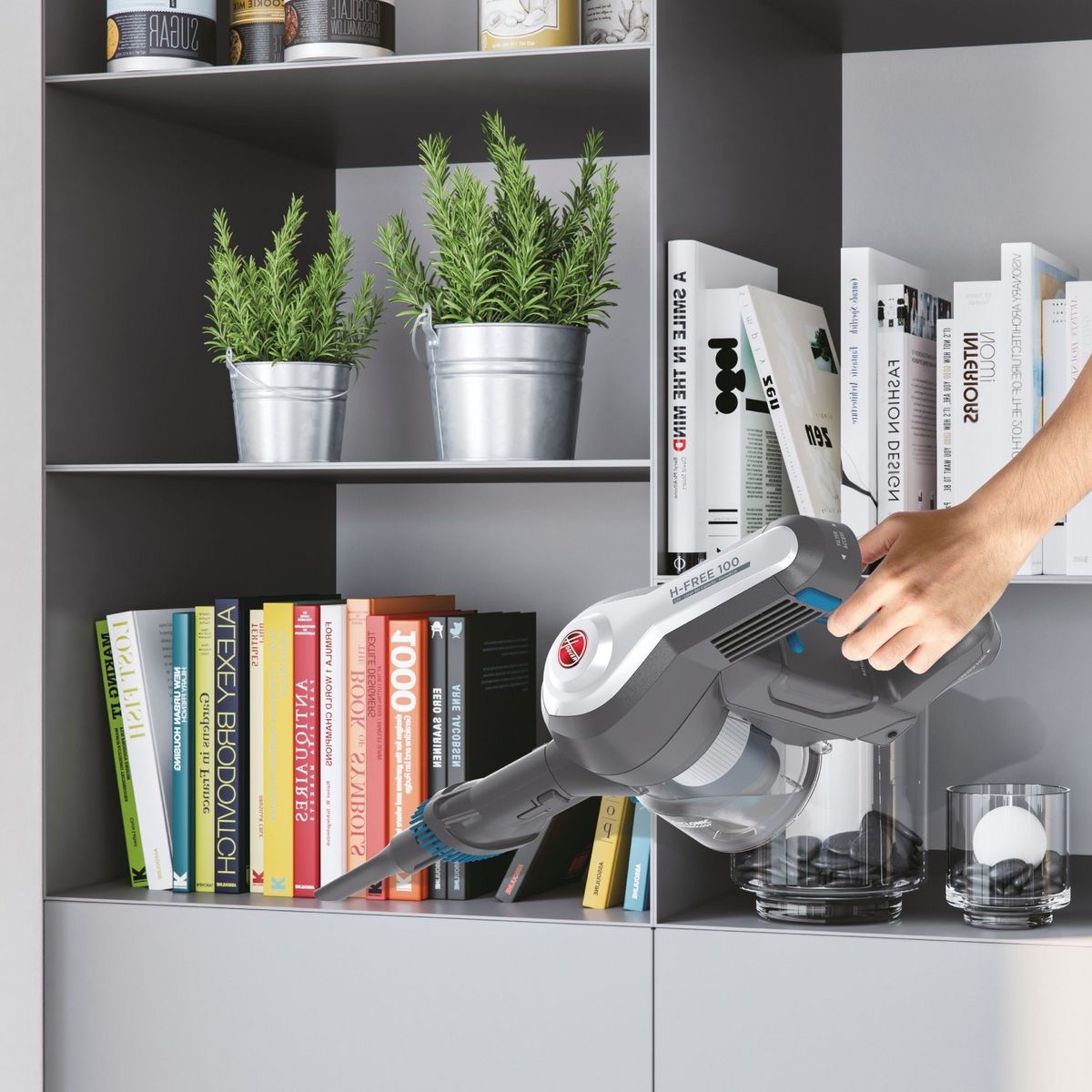 HOOVER Aspirateur balai HF122CAR - Bleu et gris