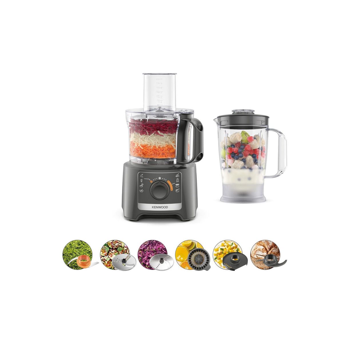 KENWOOD Robot multifonction FDP31.360GY - Gris