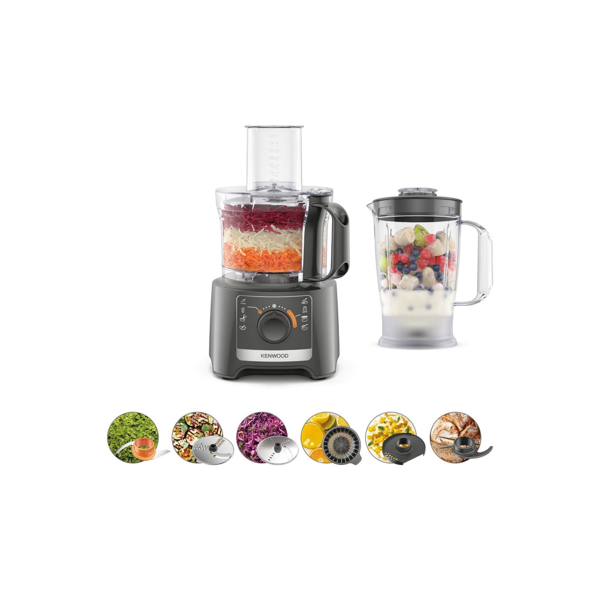 Voir la diapositive 3 : KENWOOD Robot multifonction FDP31.360GY - Gris