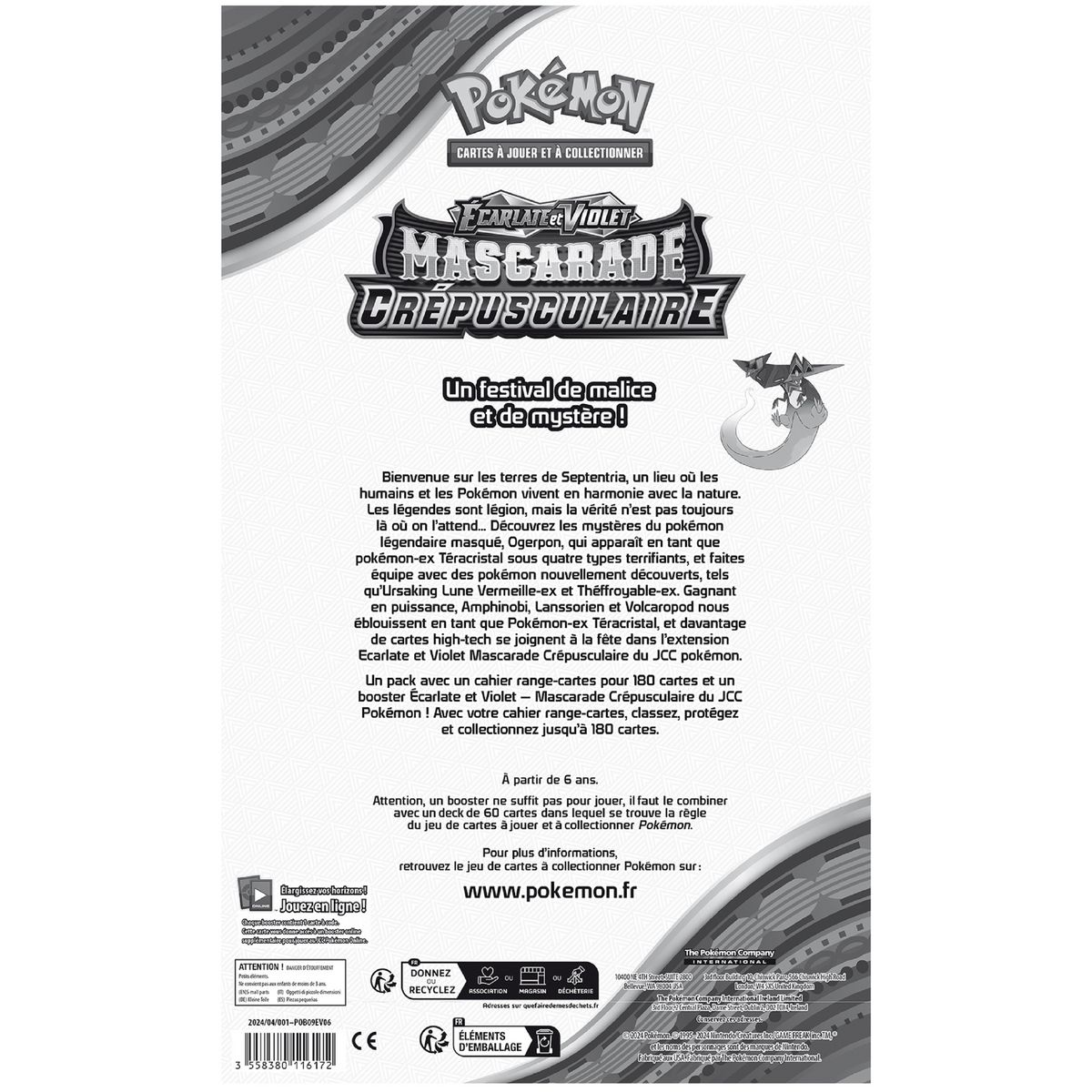 POKEMON Pack Portfolio Bosster EVO 6