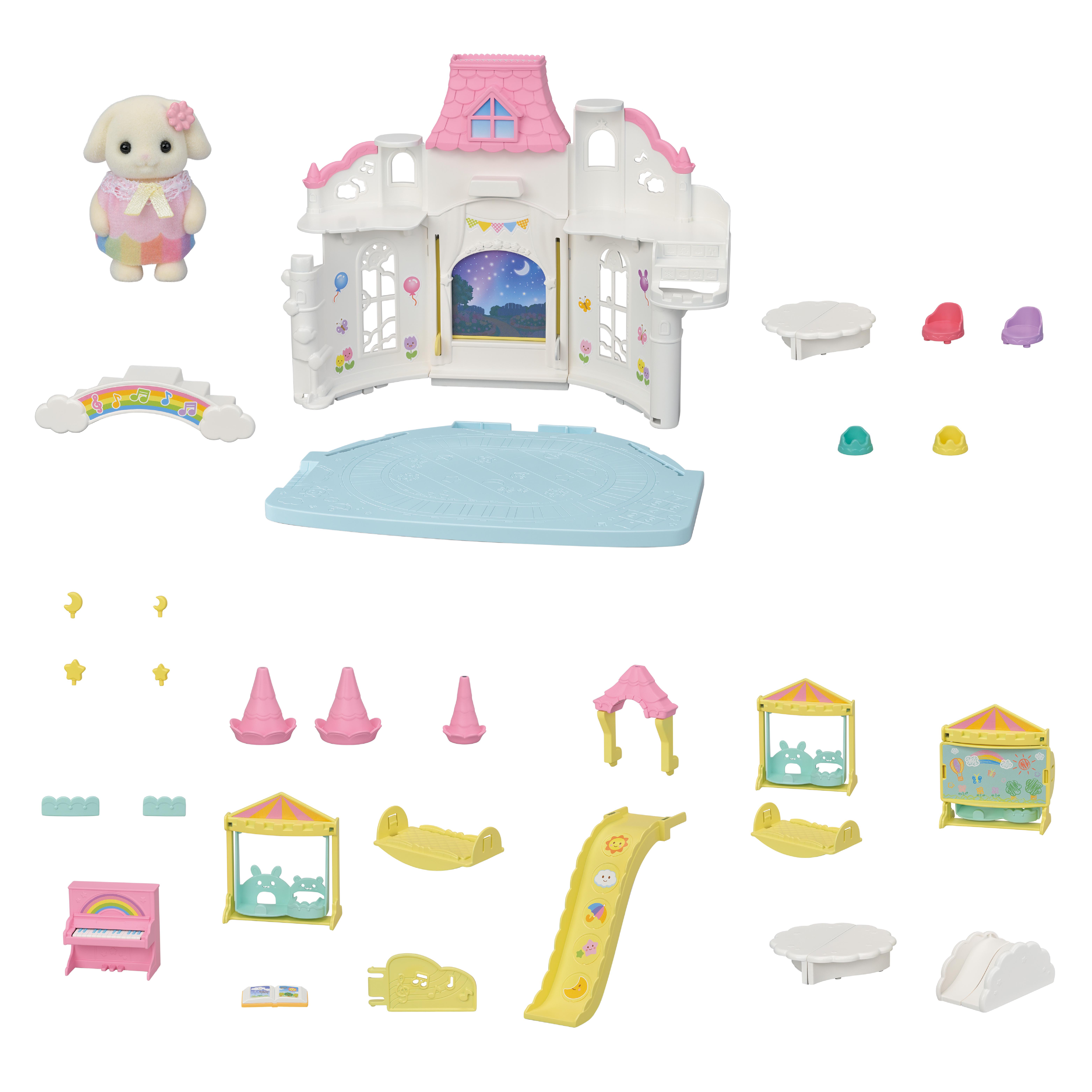 Voir la diapositive 7 : EPOCH D'ENFANCE Sylvanian Families - La crèche ensoleillée