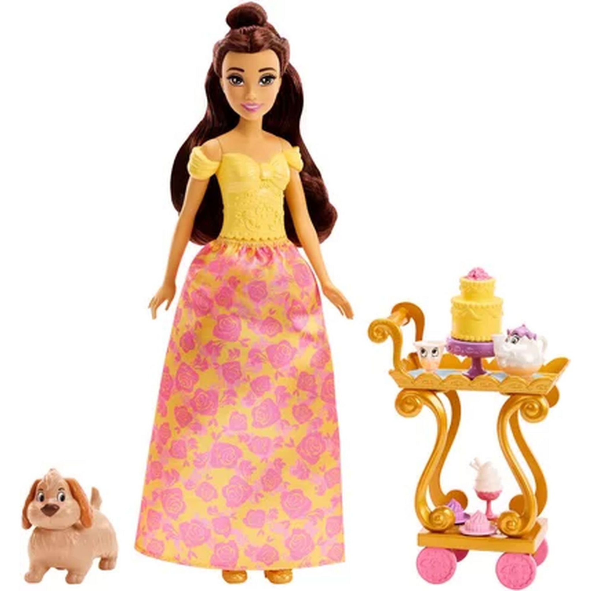 Voir la diapositive 4 : MATTEL Poupée Coffret Belle et son chariot à Thé - Disney Princesse