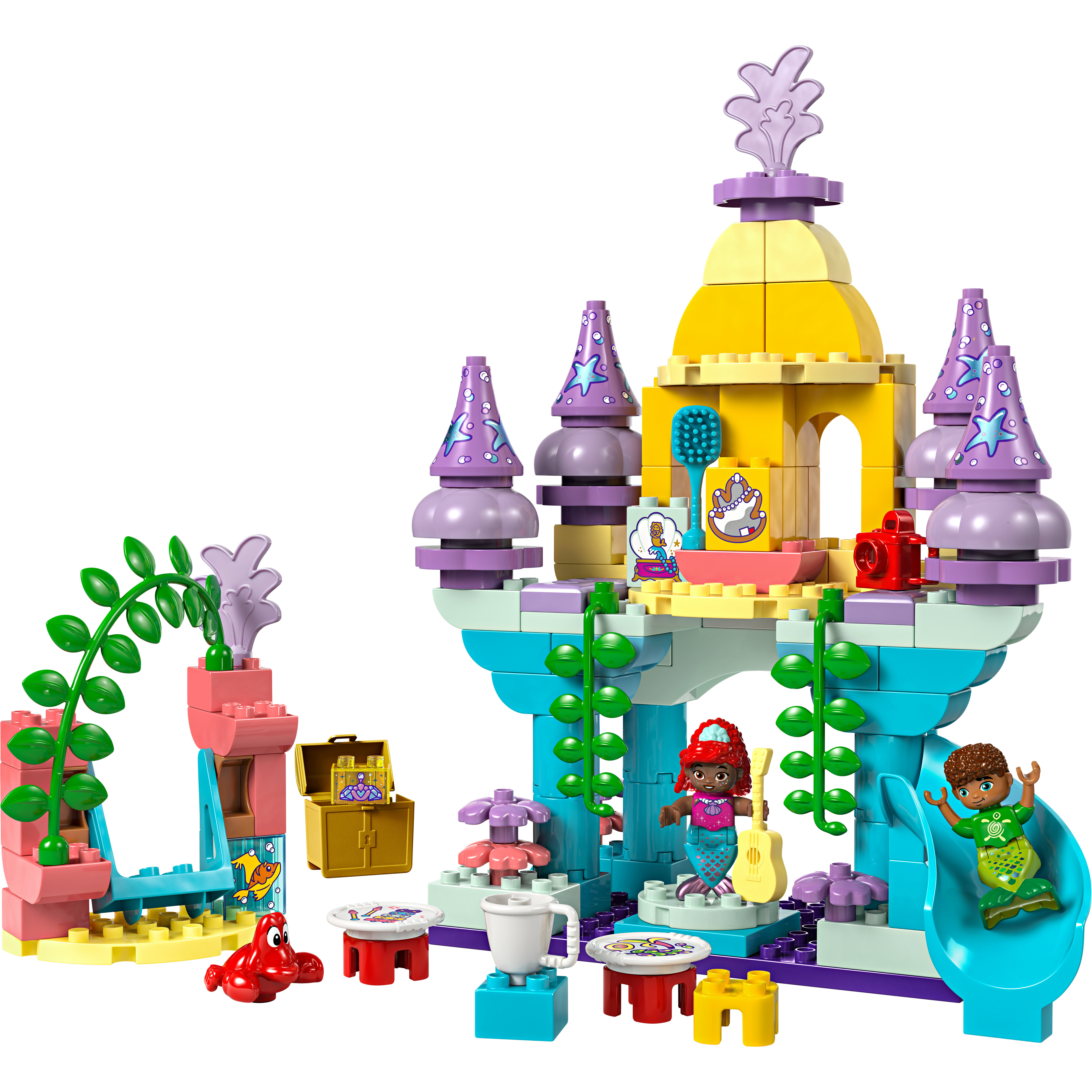 Voir la diapositive 2 : LEGO Disney 10435 - Le Palais Sous-marin Magique d'Ariel - Poupée La Petite Sirène - Jouet d'Activité et de Développement - mes Premières Briques Pour Enfants dès 2 Ans Passionnés de Jeu de Rôle