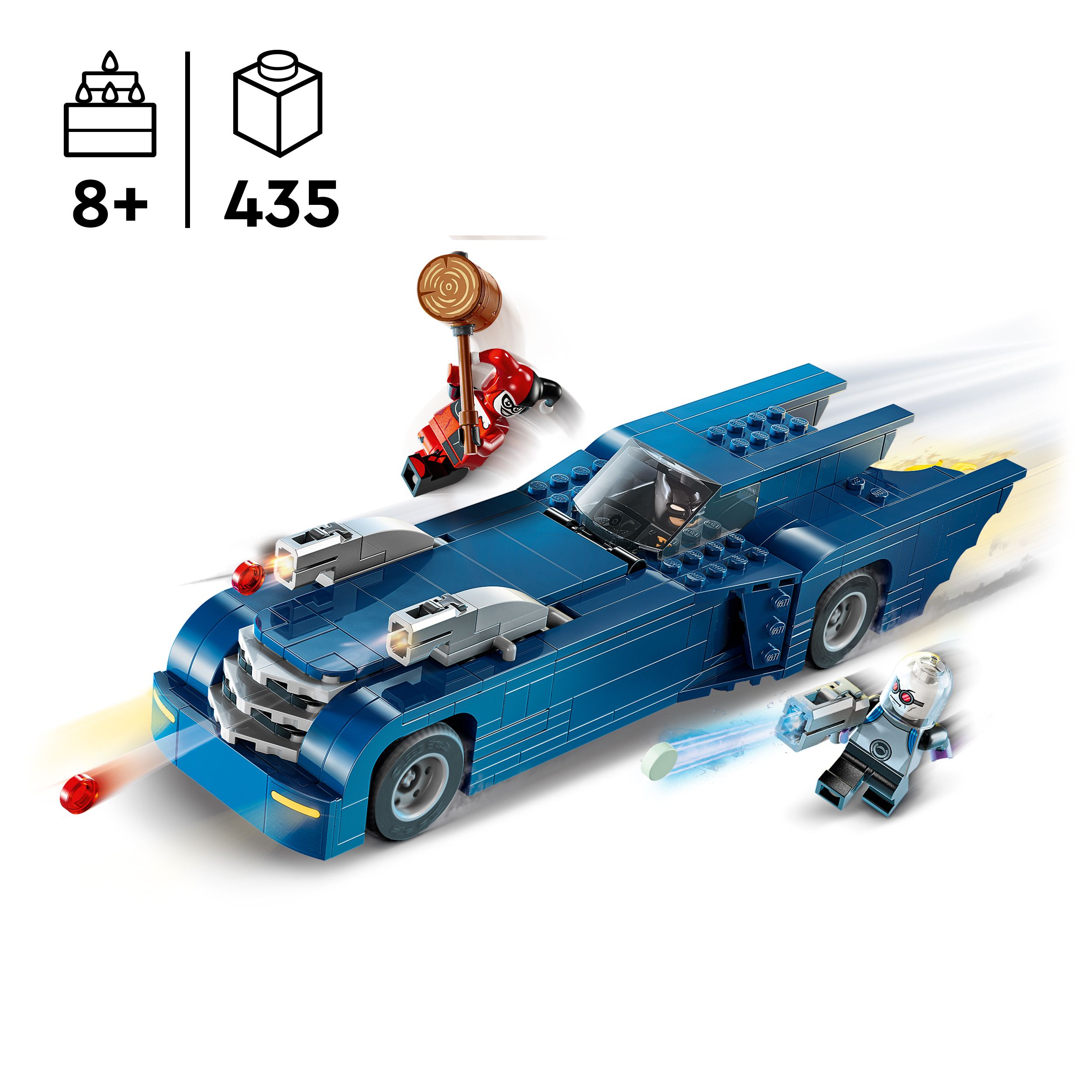 Voir la diapositive 3 : LEGO DC Comics Batman - Batman Avec la Batmobile Contre Harley Quinn et Mr. Freeze - Véhicule de la Série TV d'Animation