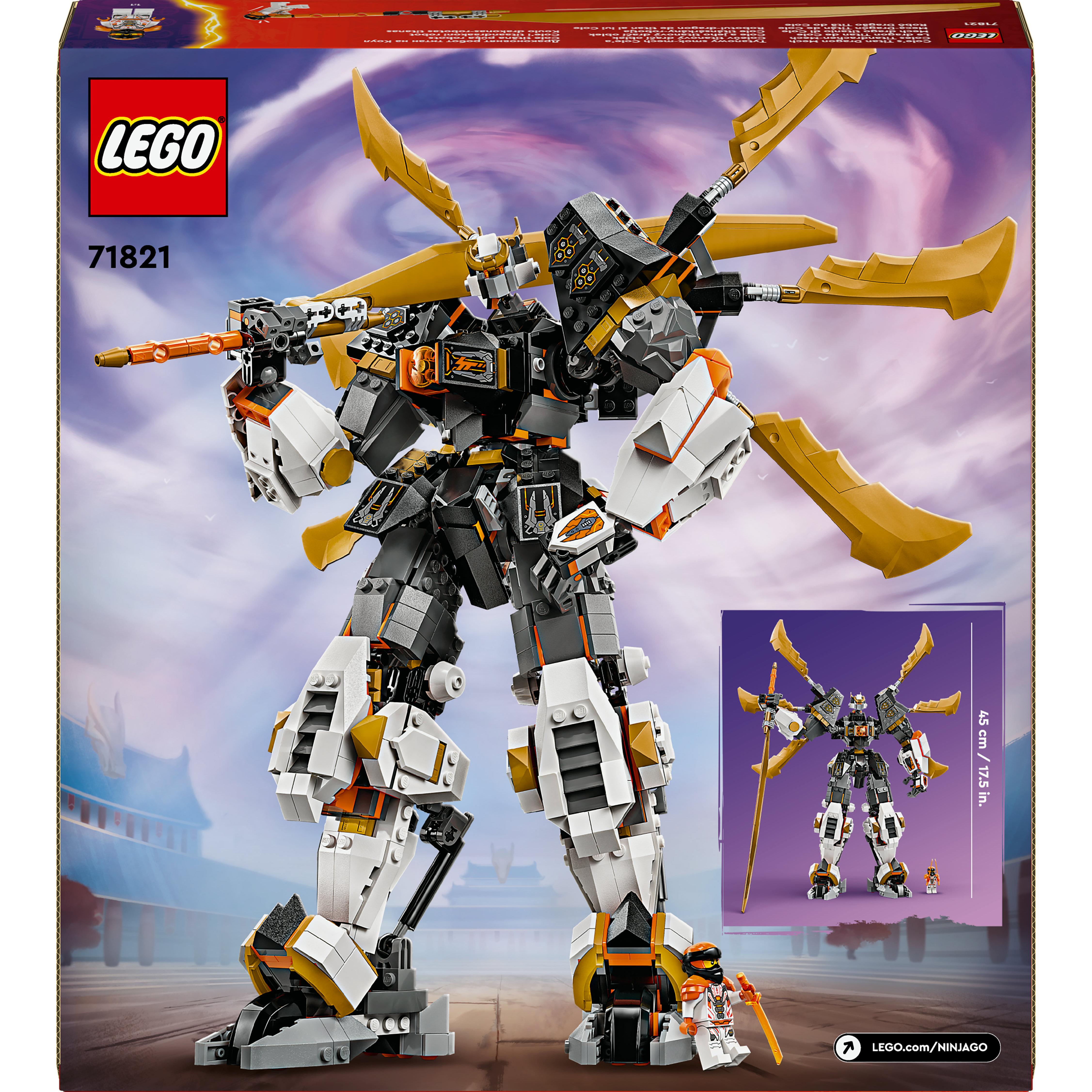 Voir la diapositive 8 : LEGO Ninjago 71821 - Le dragon Titan de Cole - Set d'Aventures Pour Garçons et Filles - Jouet de Construction Robot Ninja avec 1 Minifigurine