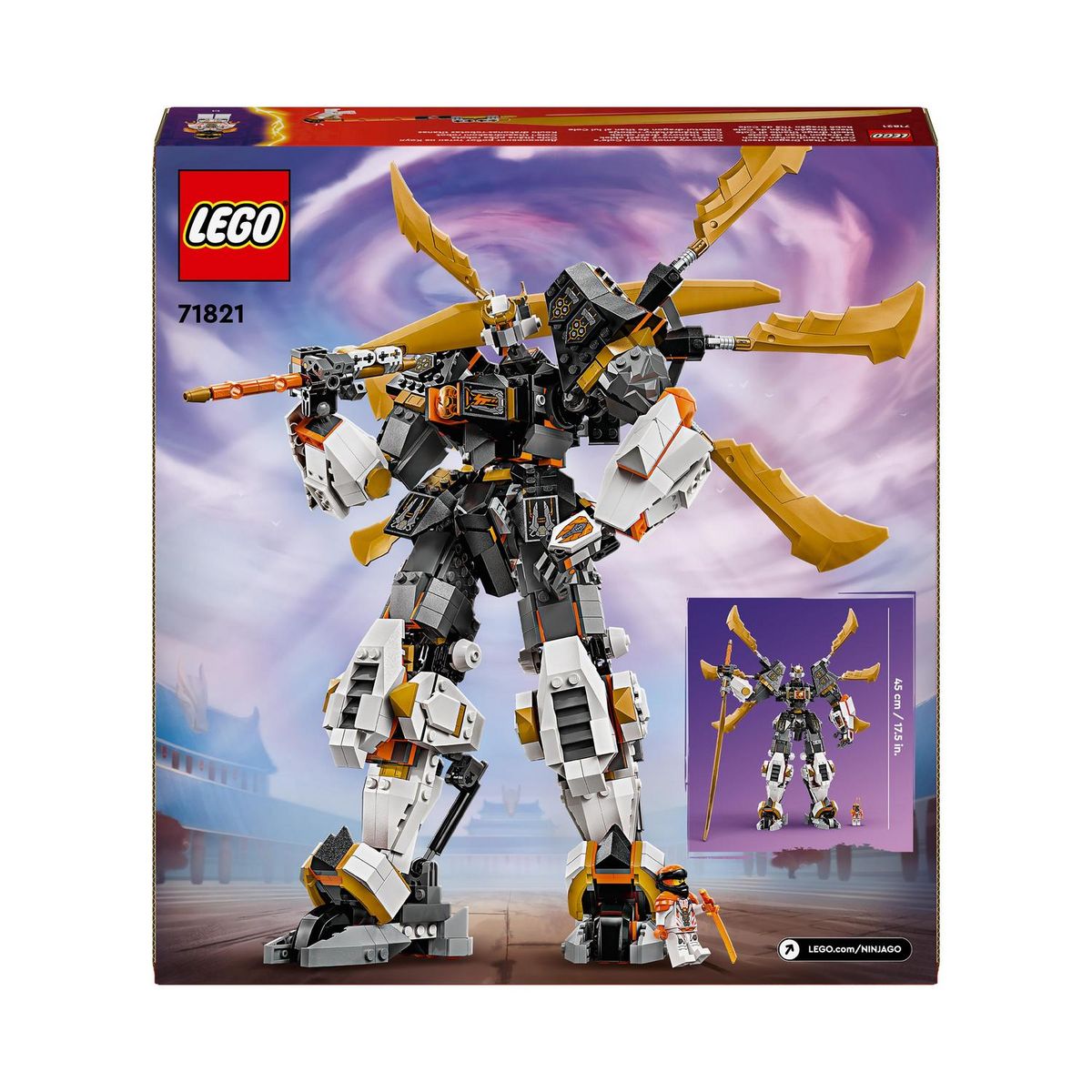 LEGO Ninjago 71821 - Le dragon Titan de Cole - Set d'Aventures Pour Garçons et Filles - Jouet de Construction Robot Ninja avec 1 Minifigurine