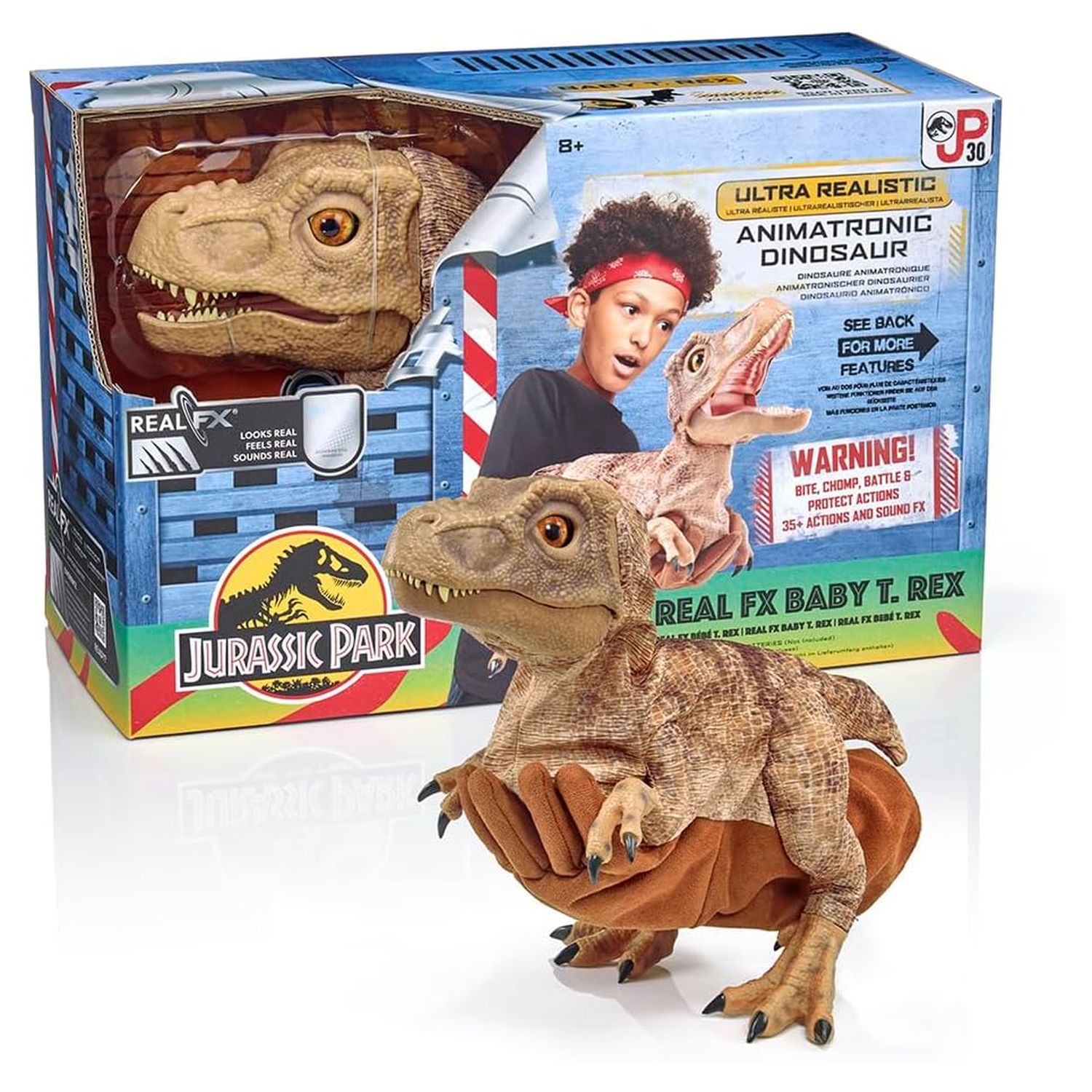 Voir la diapositive 2 : BANDAI Méga T-Rex Real FX Jurassic Park