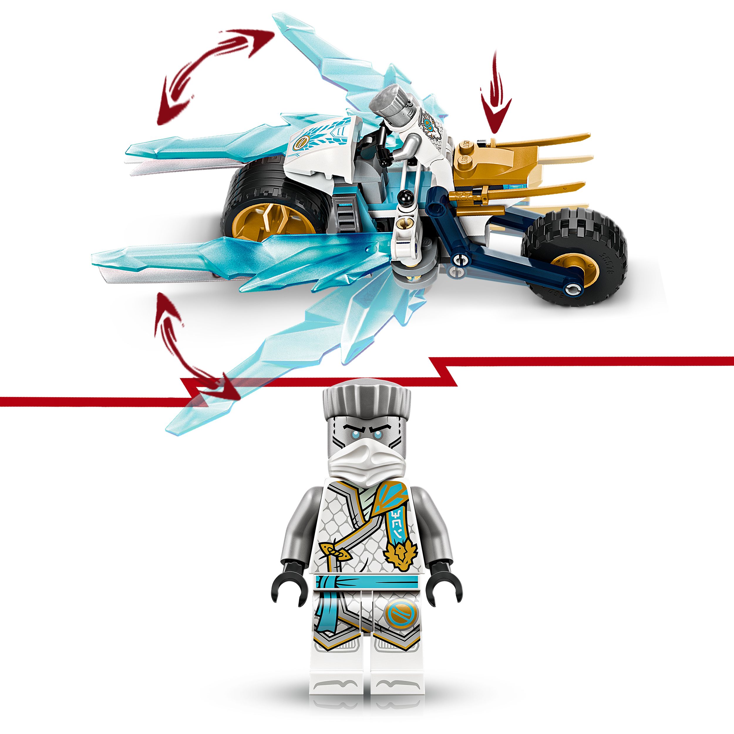 Voir la diapositive 5 : LEGO LEG 71816 MOTO DE GLACE ZANE NINJAGO