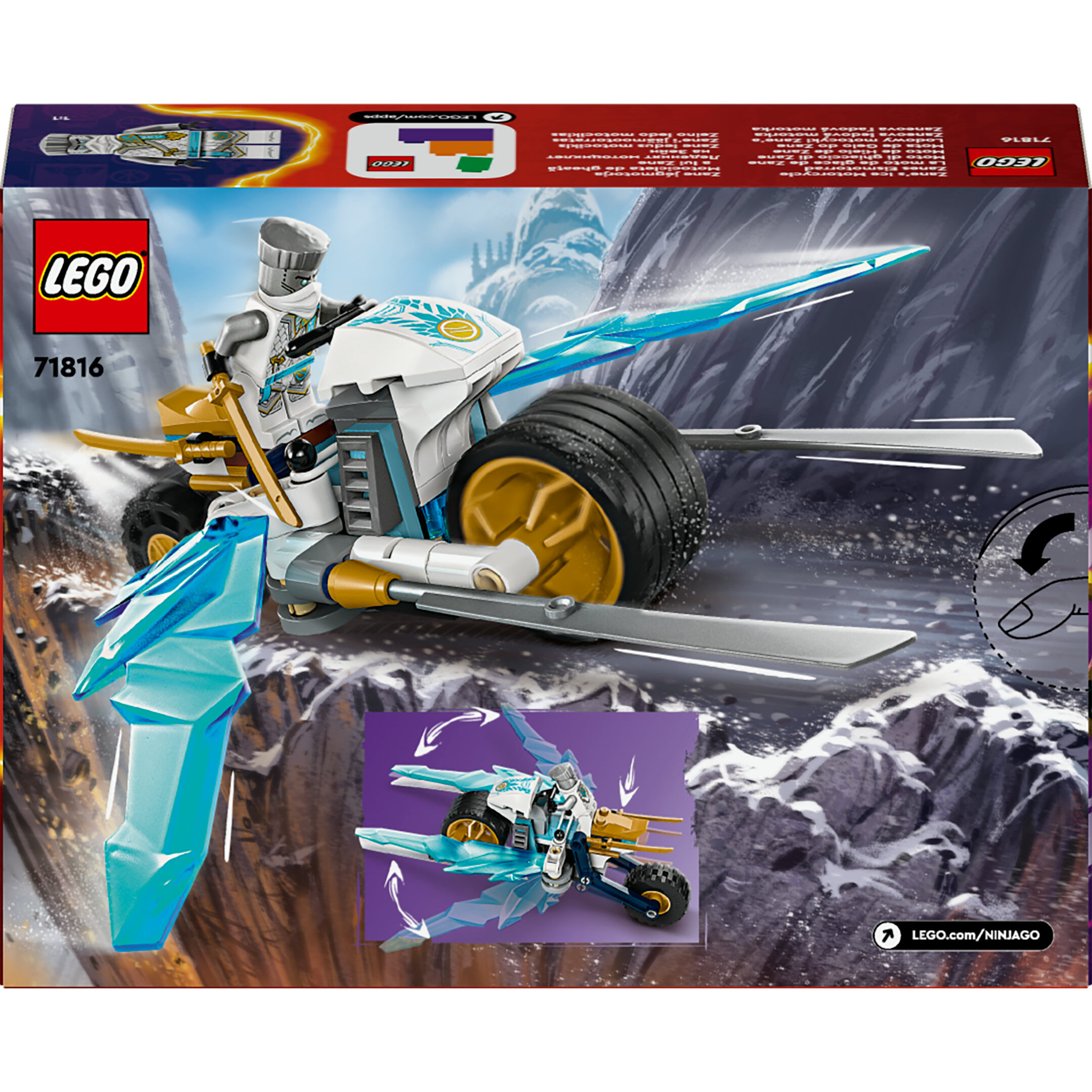 Voir la diapositive 7 : LEGO LEG 71816 MOTO DE GLACE ZANE NINJAGO