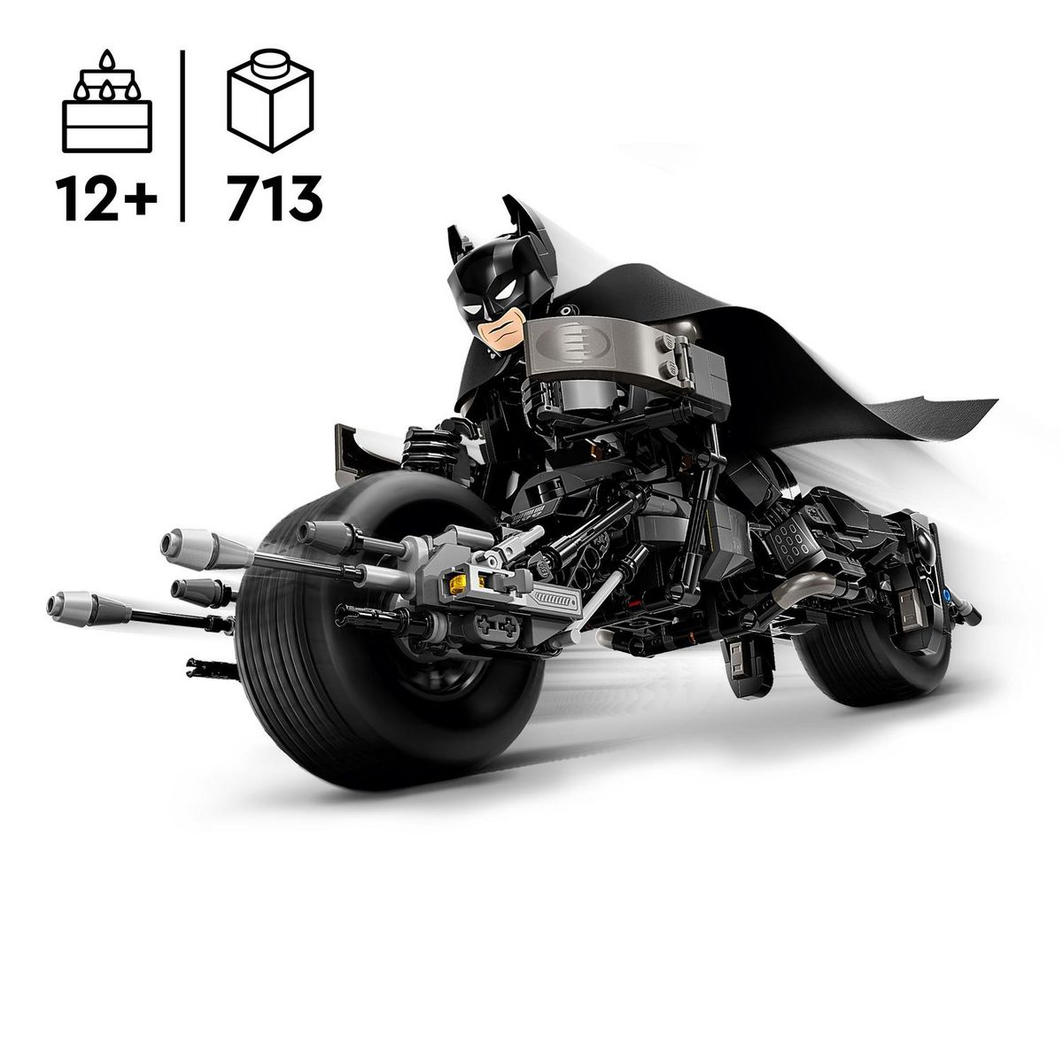 LEGO DC Comics 76273 -  Batman La figurine de Batman à construire et la moto Bat-Pod