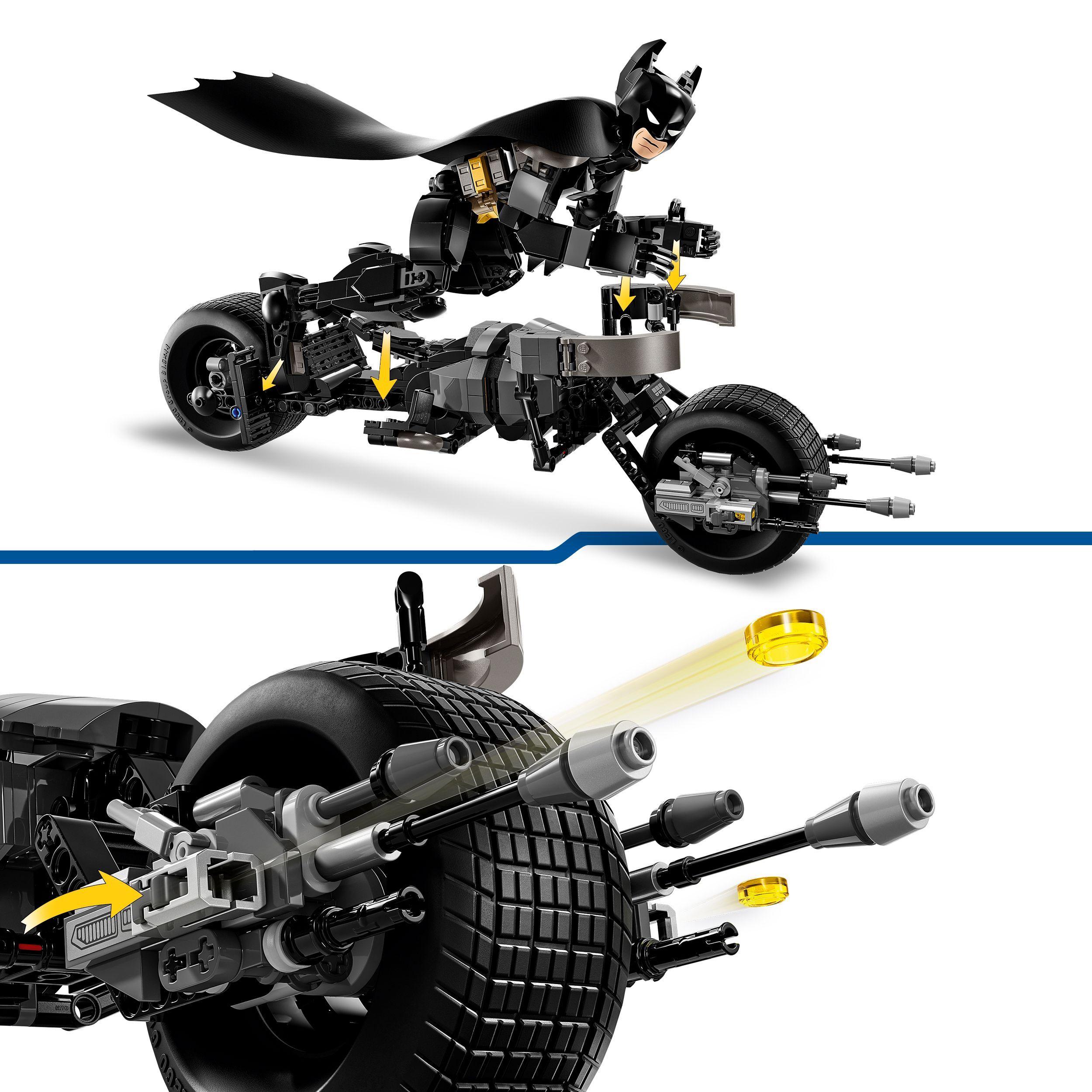Voir la diapositive 4 : LEGO DC Comics 76273 - Batman La figurine de Batman à construire et la moto Bat-Pod