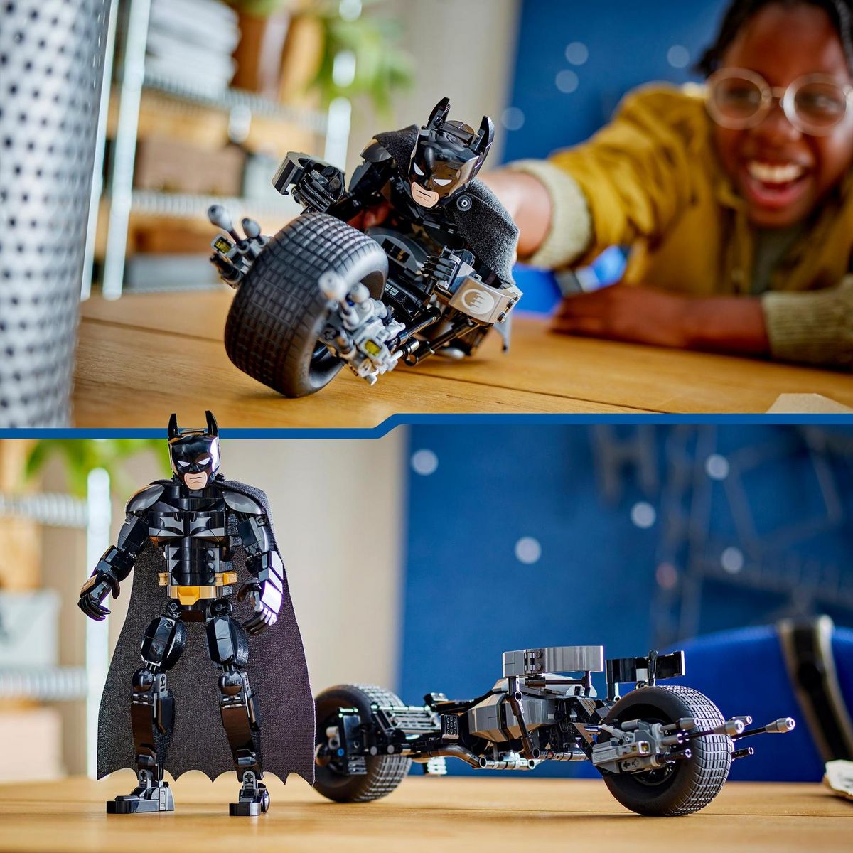 LEGO DC Comics 76273 -  Batman La figurine de Batman à construire et la moto Bat-Pod
